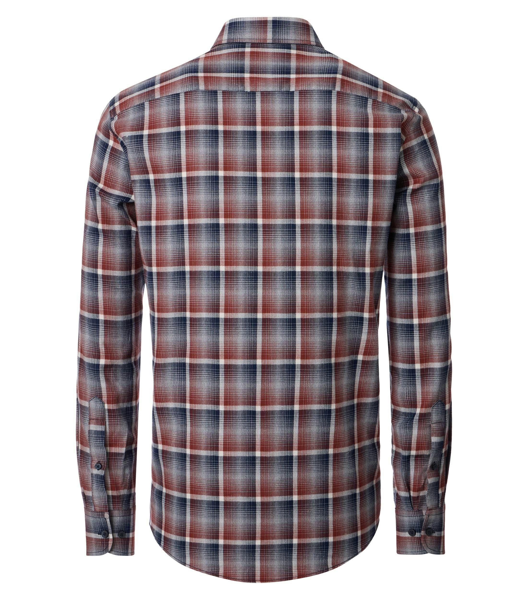 Ein Freizeithemd im kariert Muster in der Farbe Blau