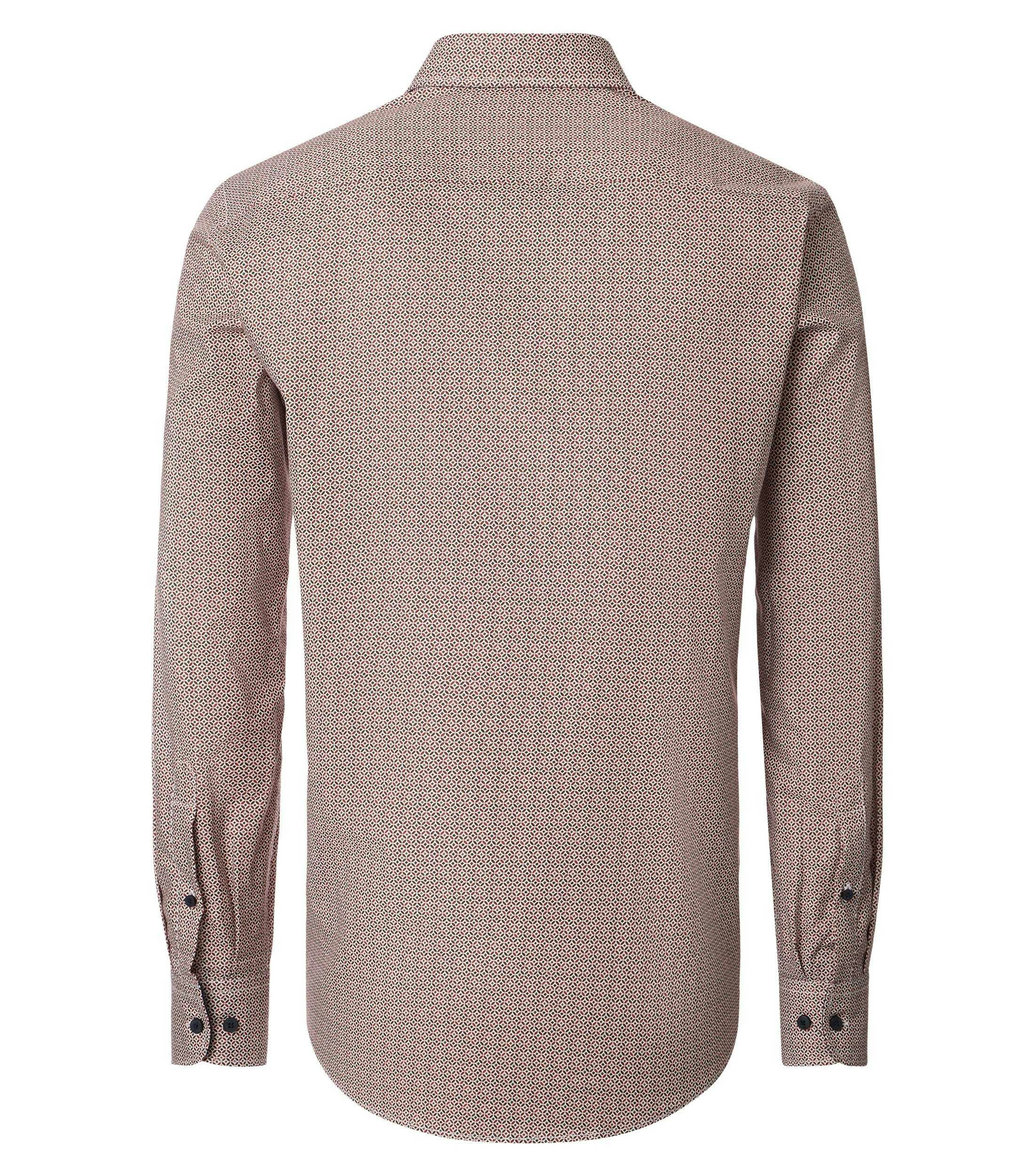 Ein Freizeithemd im Print Muster in der Farbe Orange