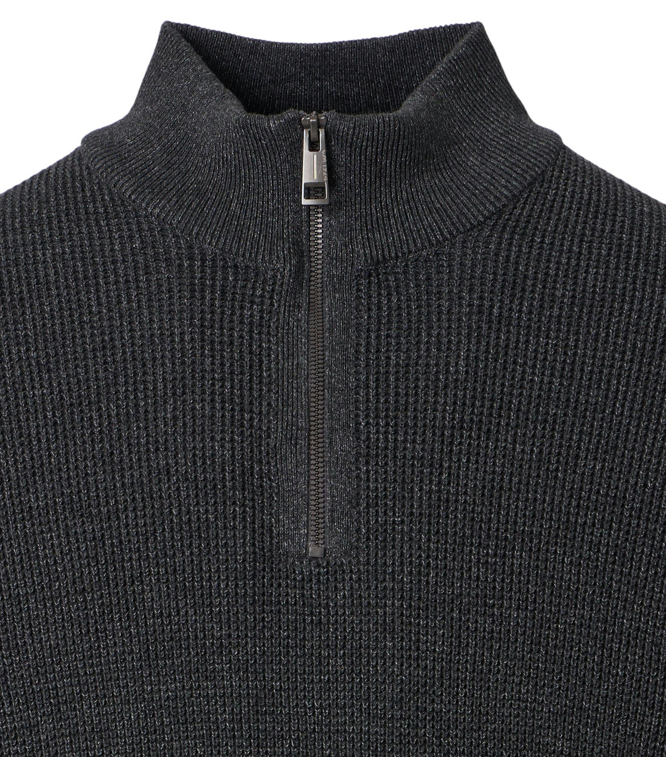 Ein Pullover im uni Muster in der Farbe Dunkelgrau