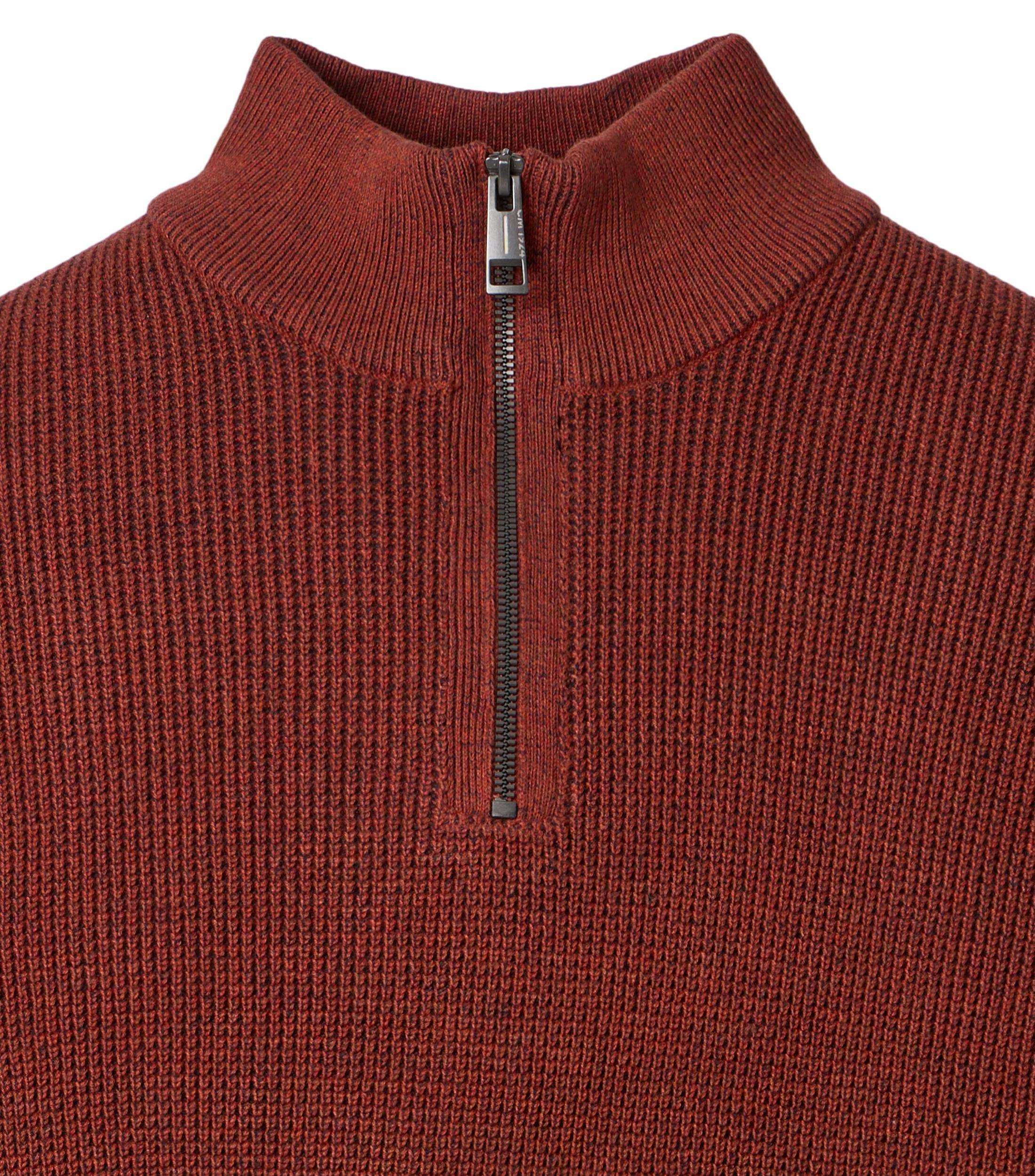 Ein Pullover im uni Muster in der Farbe Orange