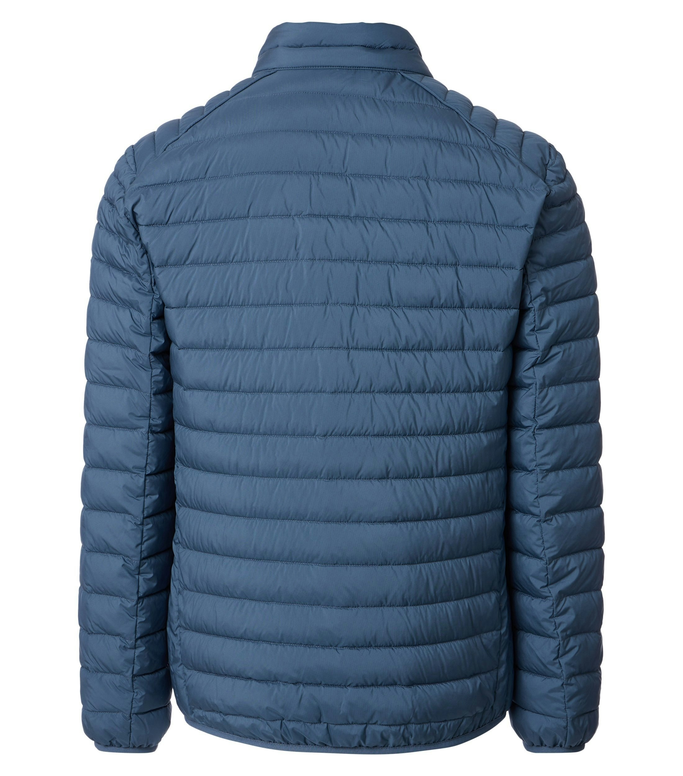 Eine Jacke im uni Muster in der Farbe Blau