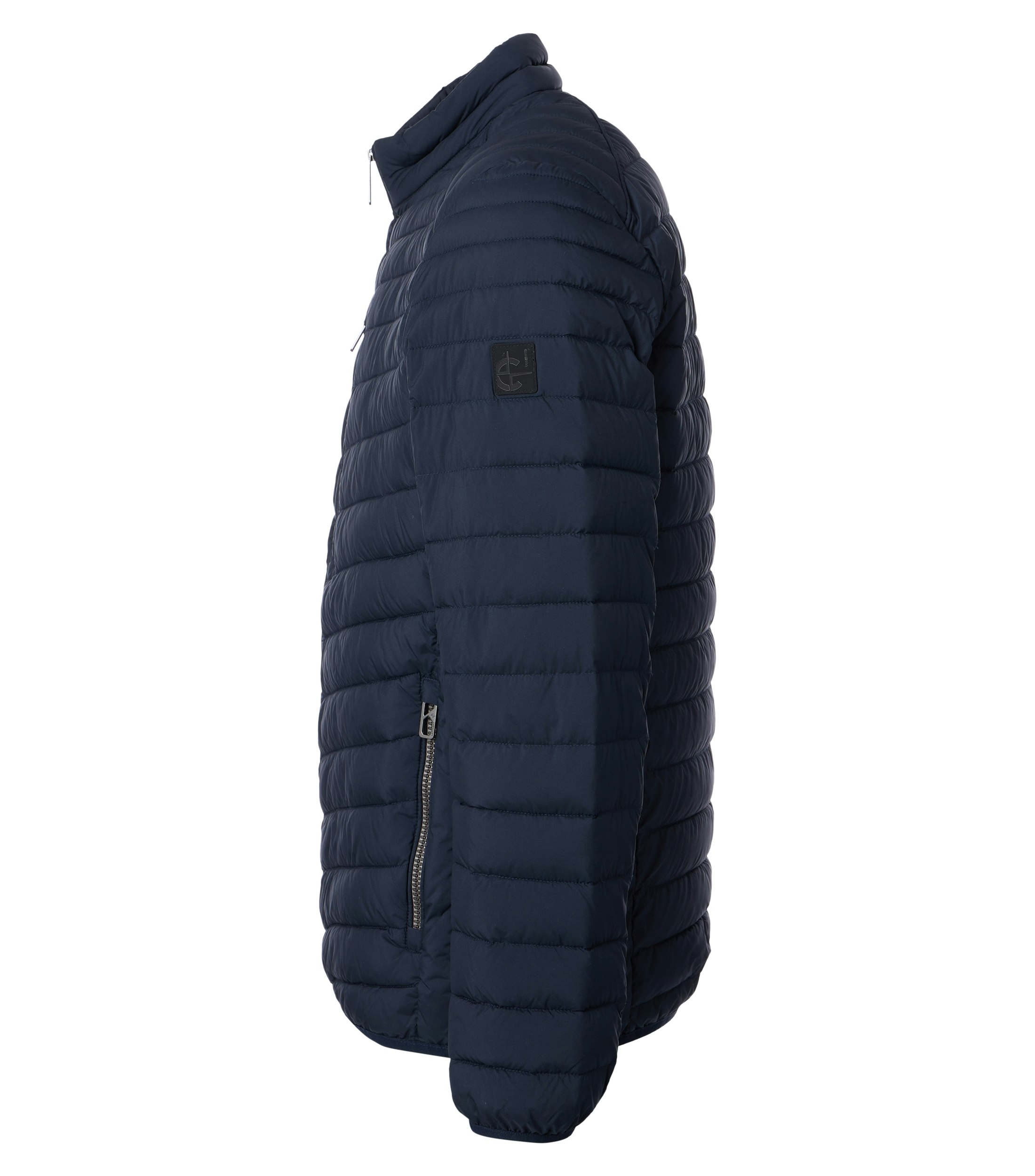 Eine Jacke im uni Muster in der Farbe Dunkelblau