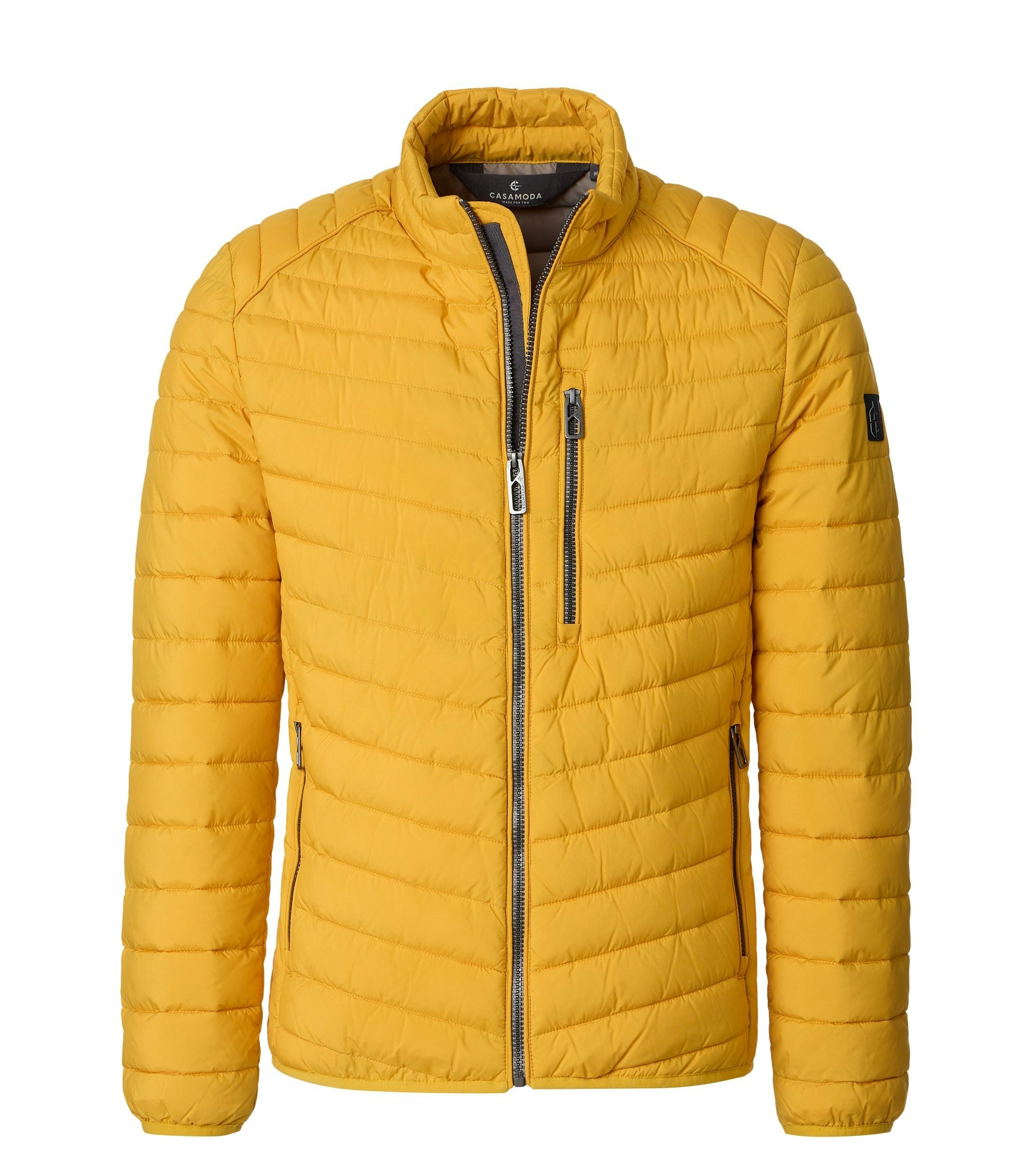 Eine Jacke im uni Muster in der Farbe Gelb