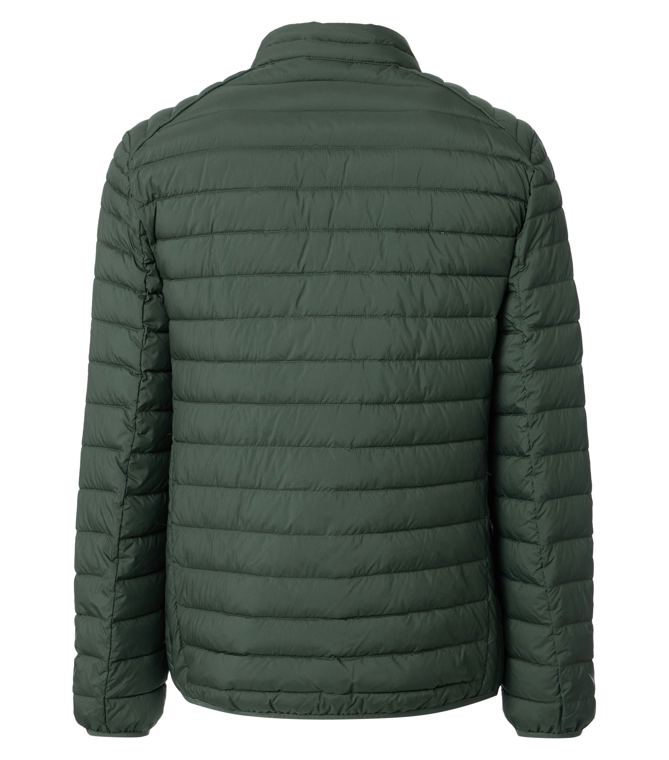 Eine Jacke im uni Muster in der Farbe Dunkelgrün