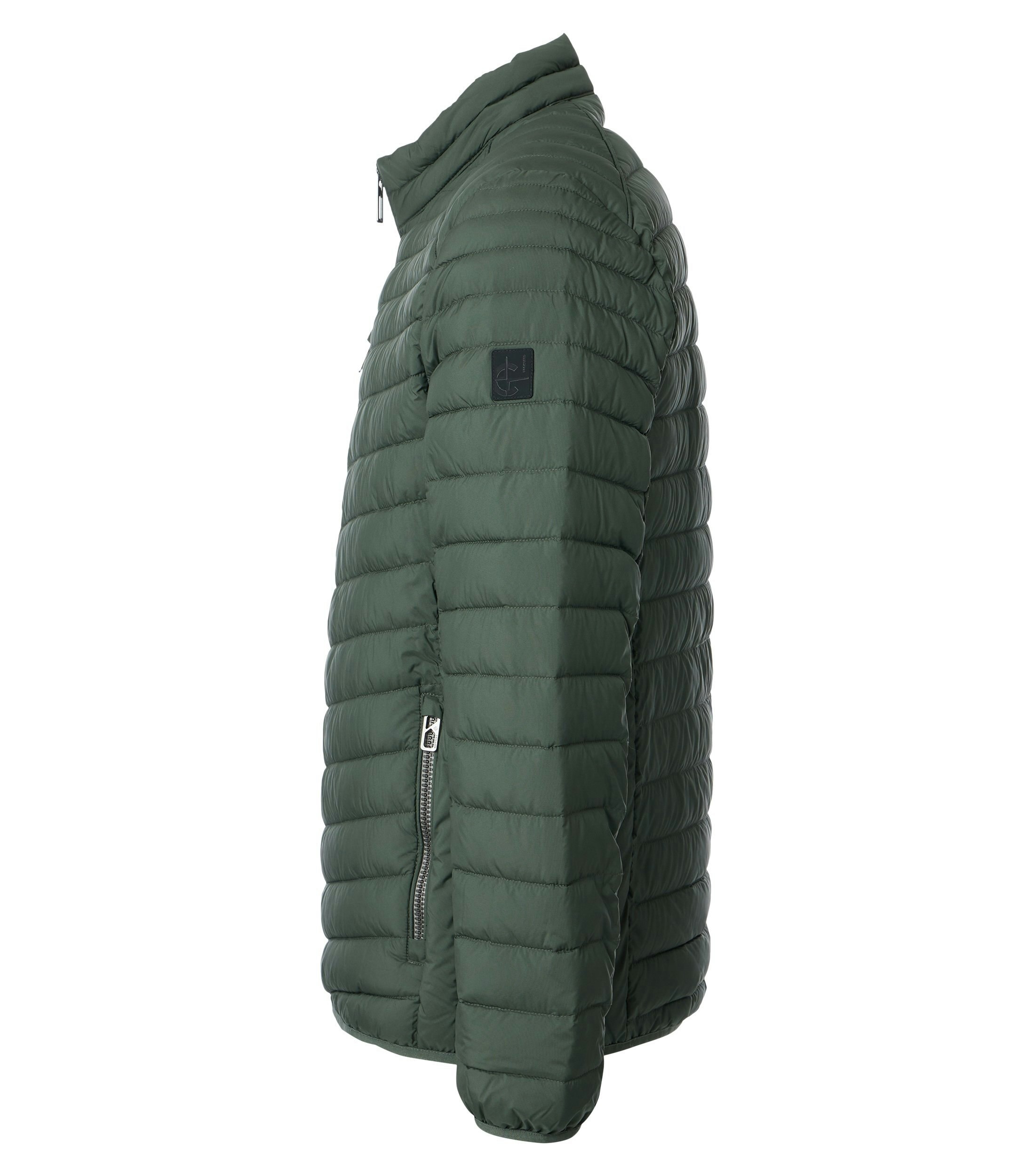 Eine Jacke im uni Muster in der Farbe Dunkelgrün