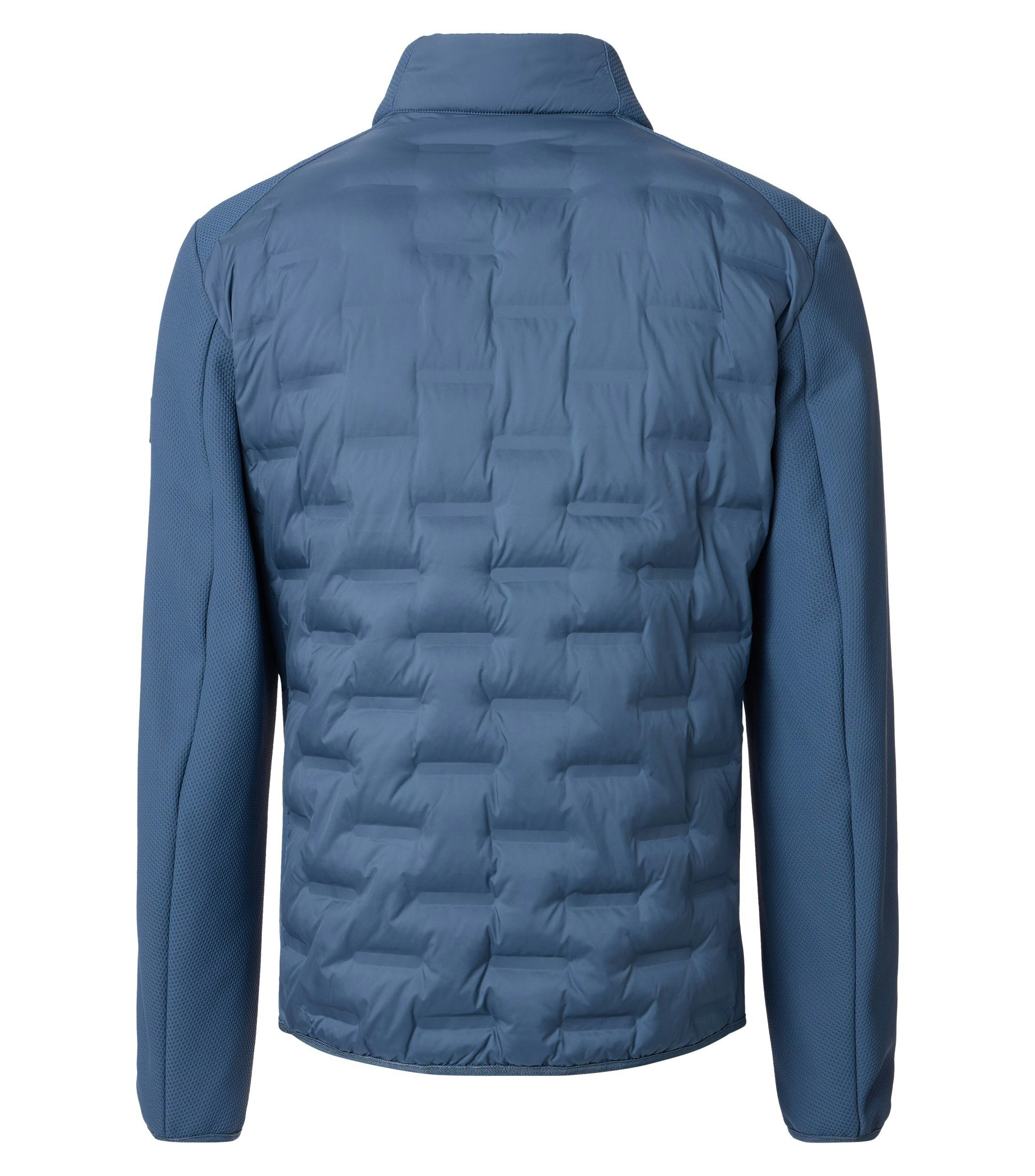 Eine Jacke im uni Muster in der Farbe Blau