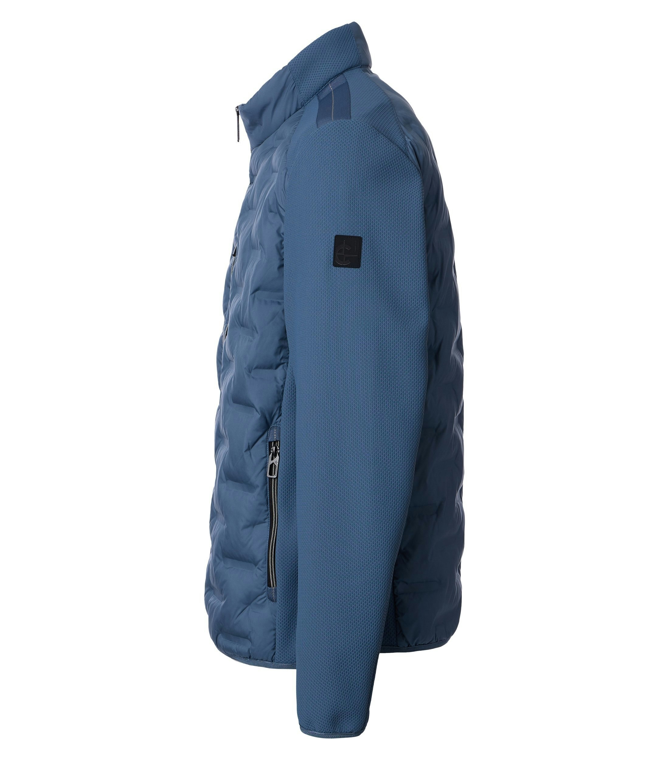 Eine Jacke im uni Muster in der Farbe Blau