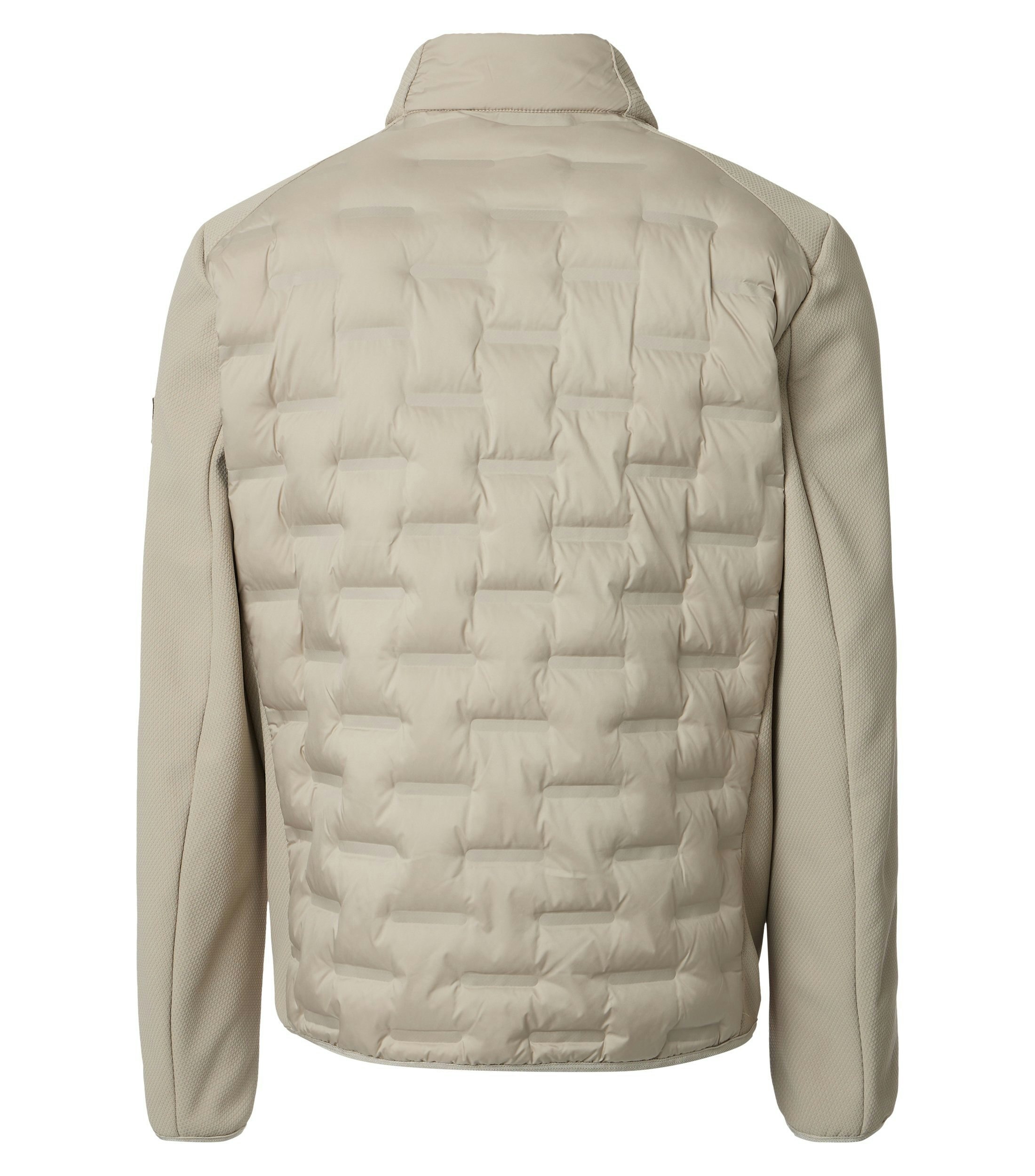 Eine Jacke im uni Muster in der Farbe Beige