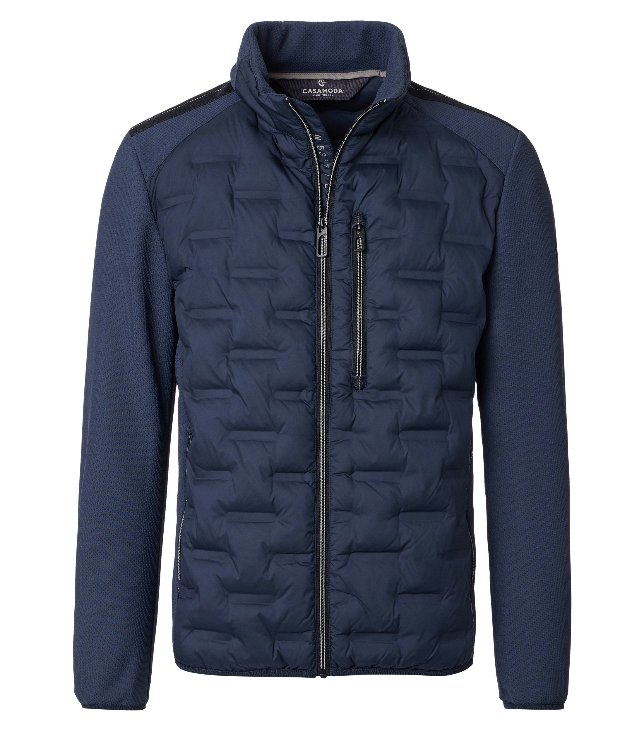 Eine Jacke im uni Muster in der Farbe Dunkelblau