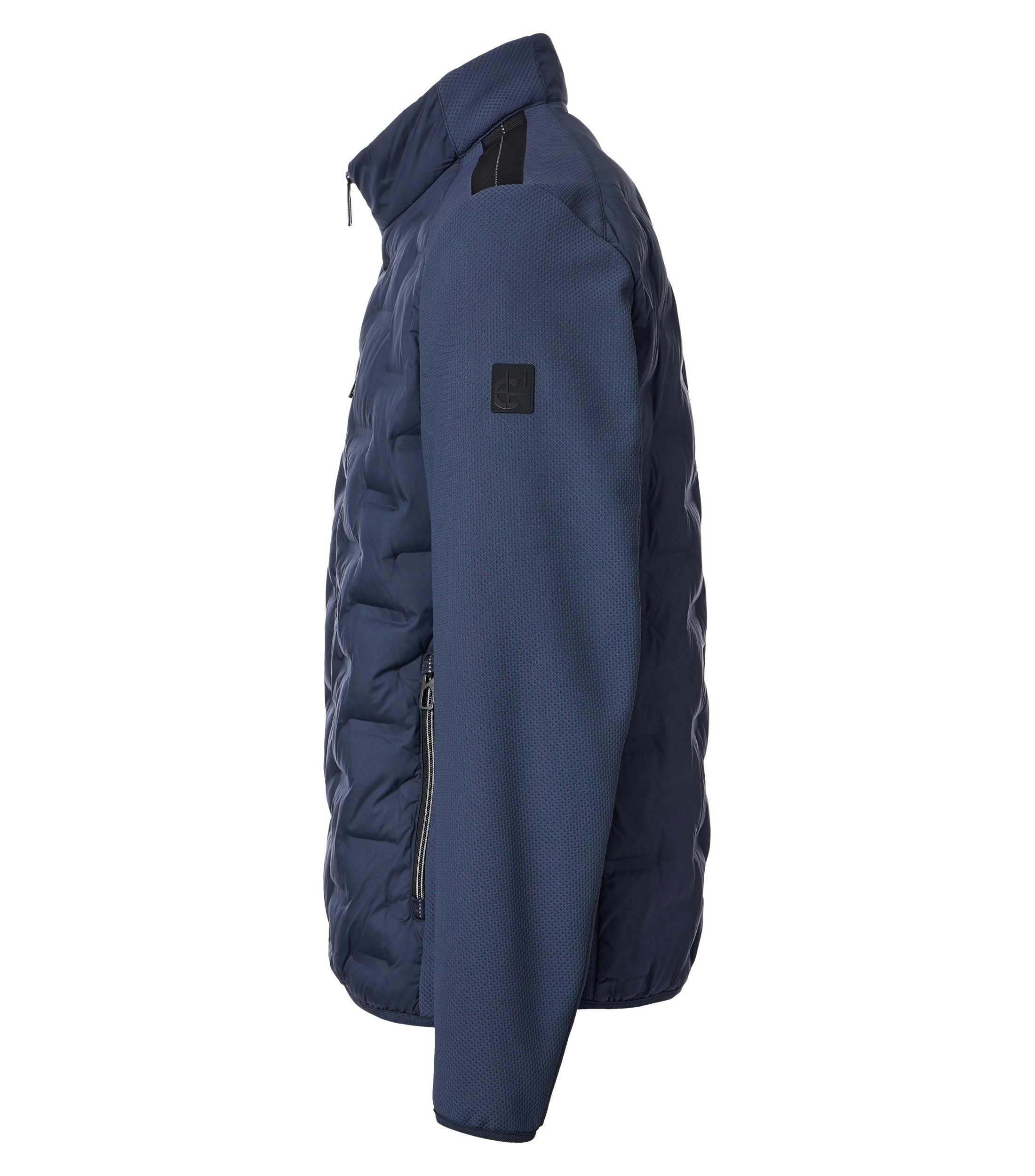 Eine Jacke im uni Muster in der Farbe Dunkelblau