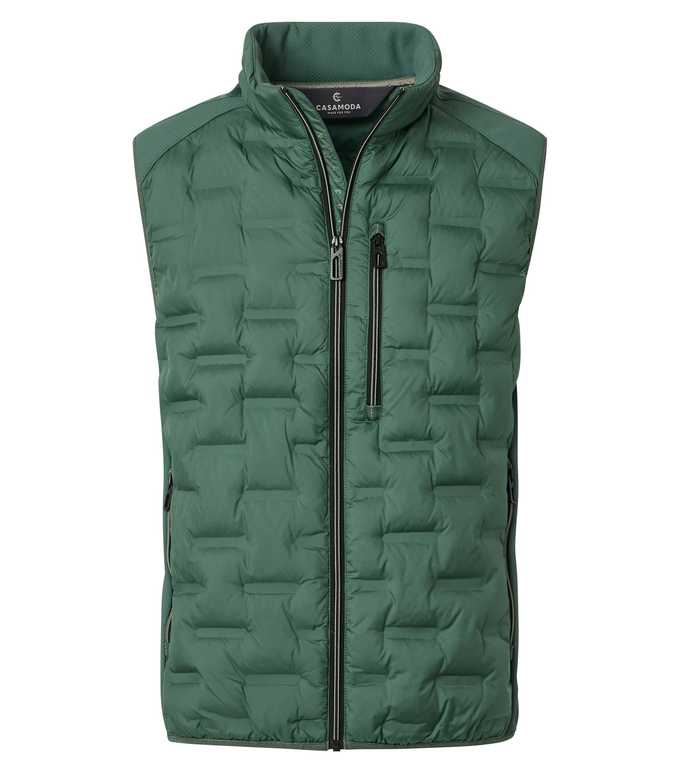 Eine Weste im uni Muster in der Farbe Grün