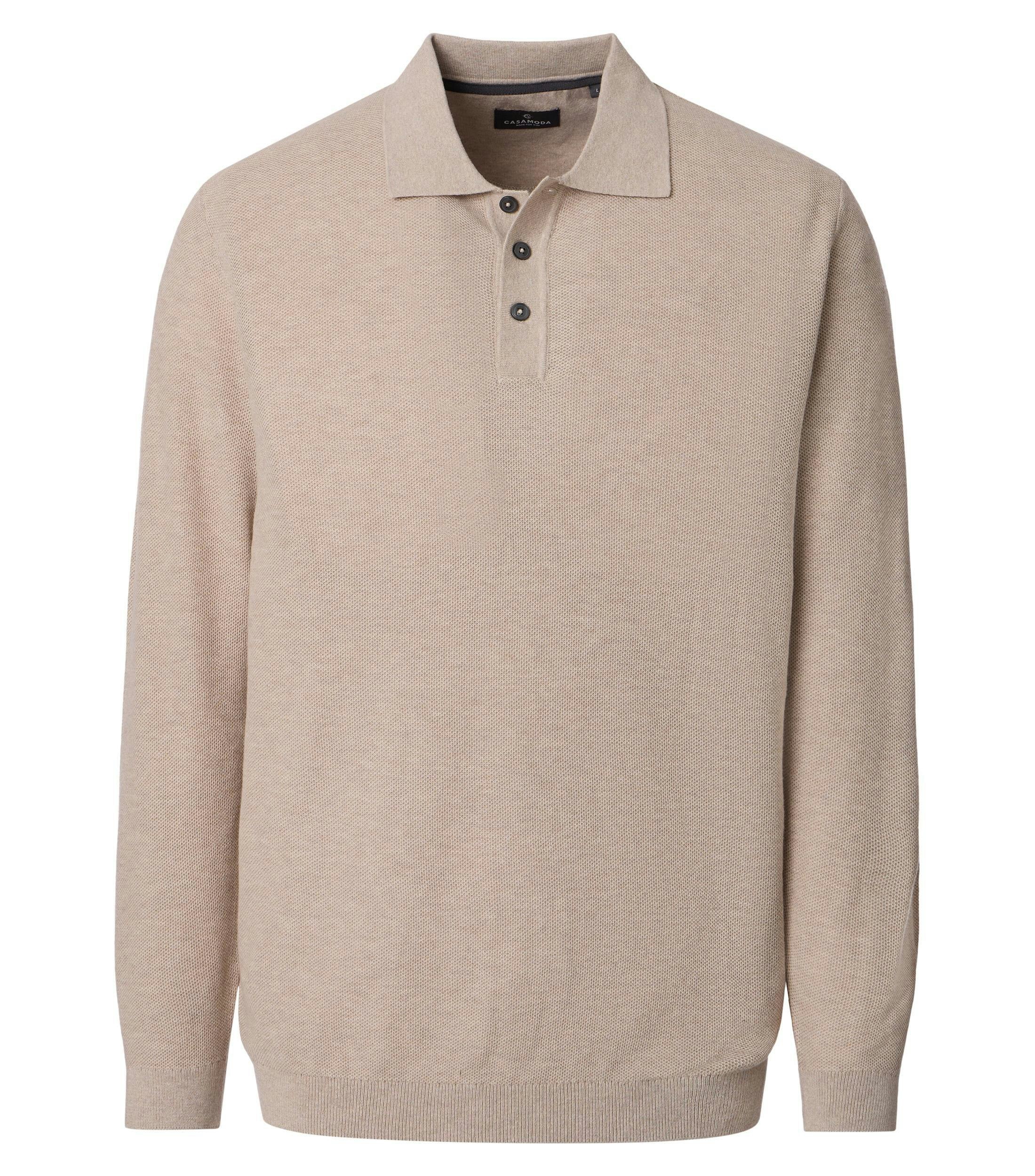 Ein Polo-Shirt im uni Muster in der Farbe Beige