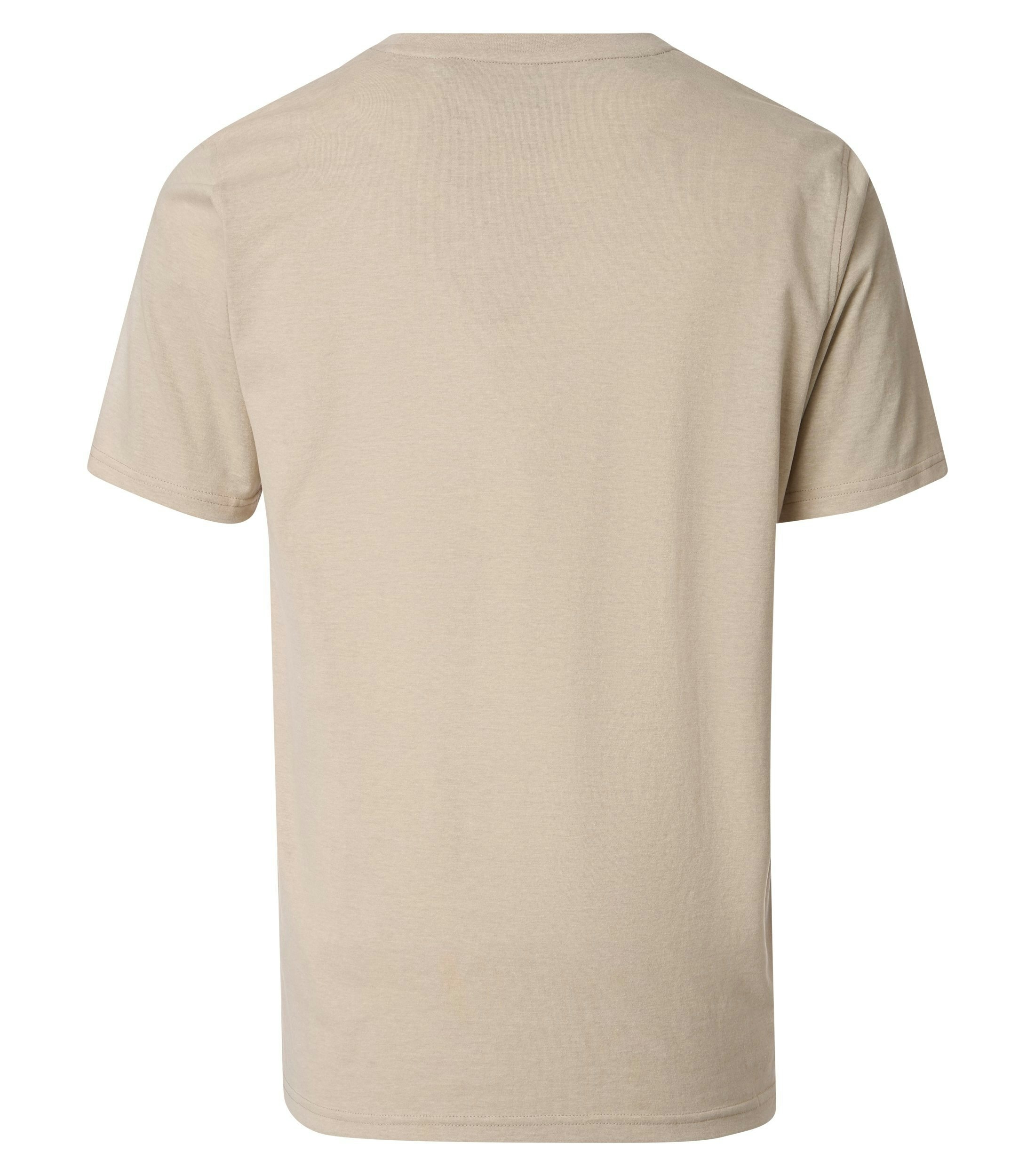 Ein T-Shirt im uni Muster in der Farbe Champagner Beige