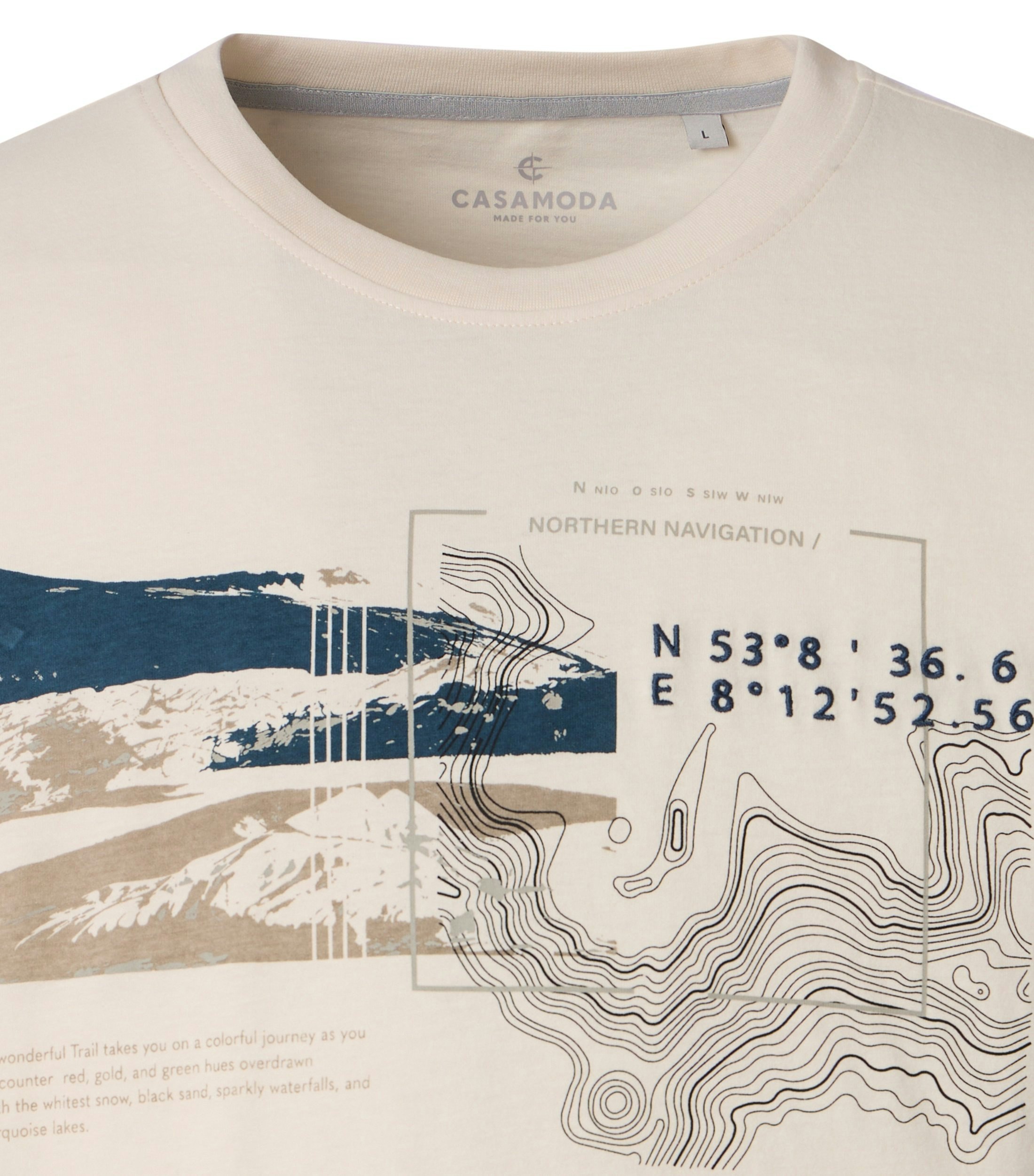 T-Shirt im Print-Muster in der Farbe Weißbeige