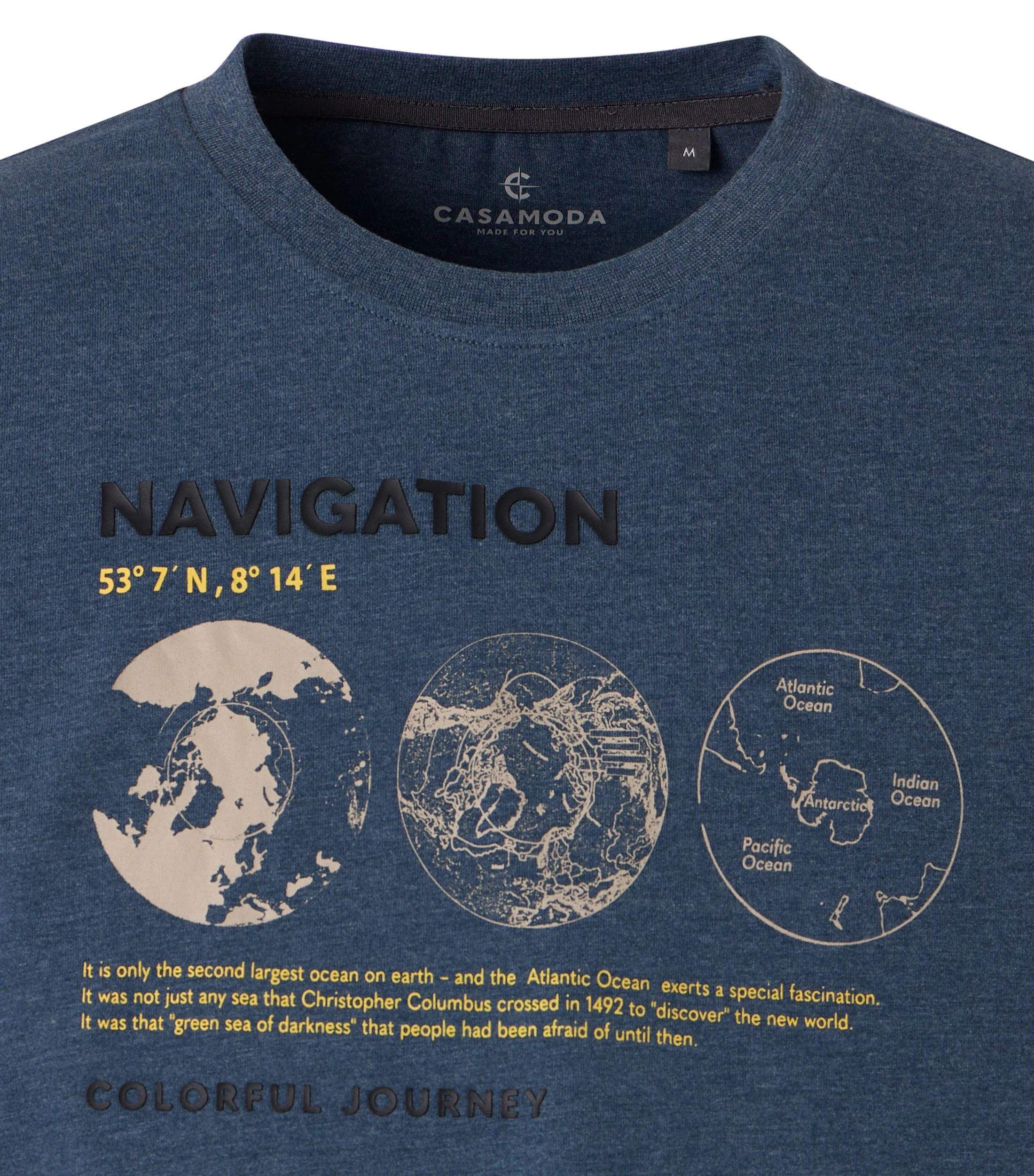 T-Shirt im Print-Muster in der Farbe Blau
