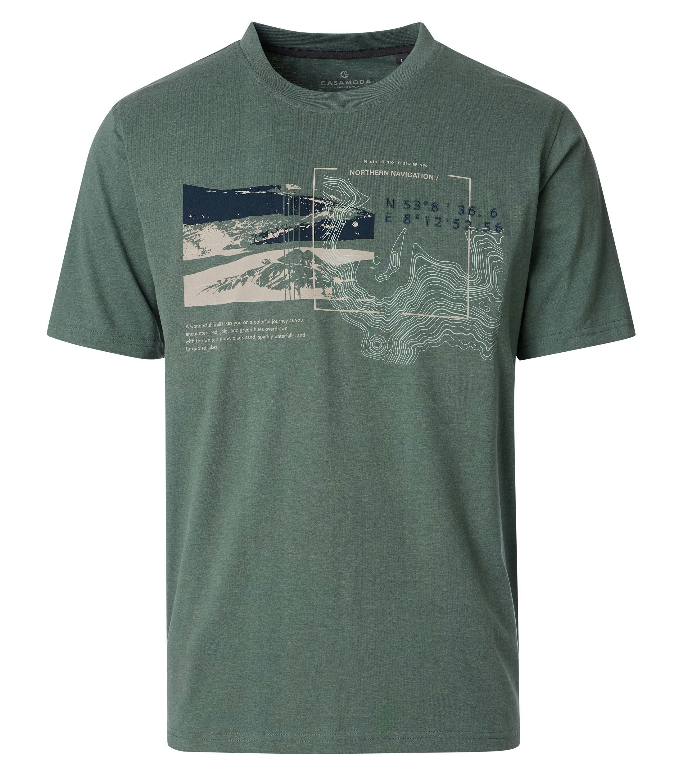 Ein T-Shirt im uni Muster in der Farbe Grün