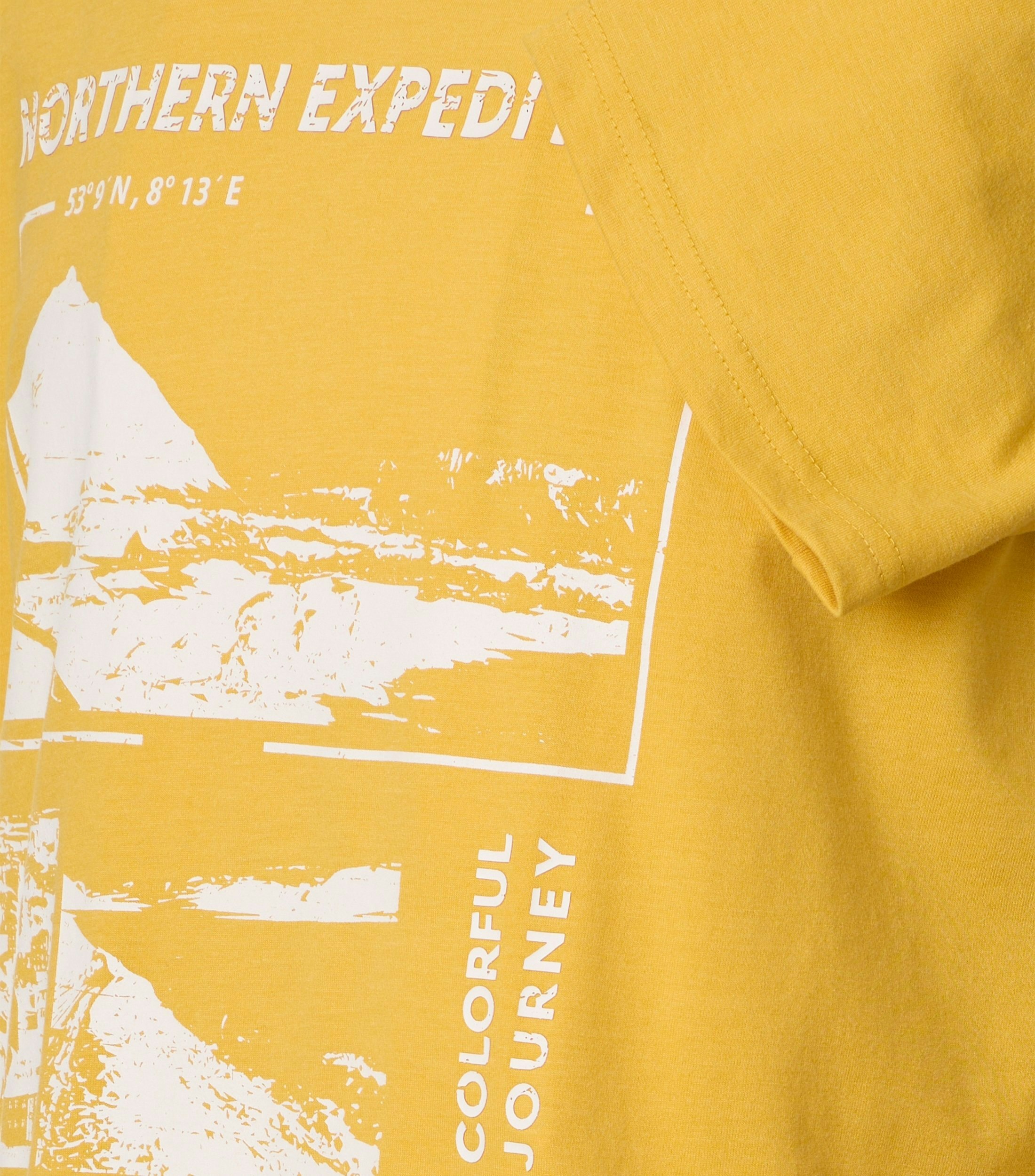 Ein T-Shirt im uni Muster in der Farbe Gelb