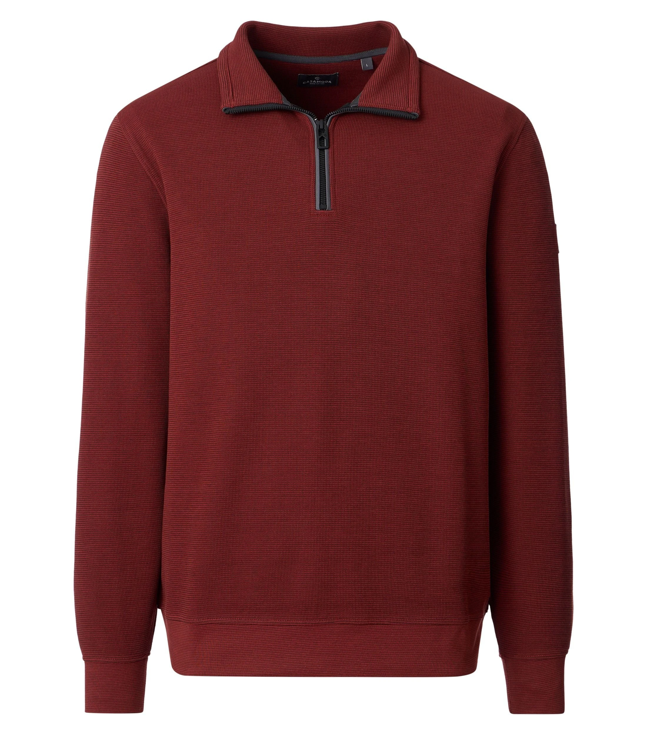 Sweattroyer im unifarbenen Design in der Farbe Rot