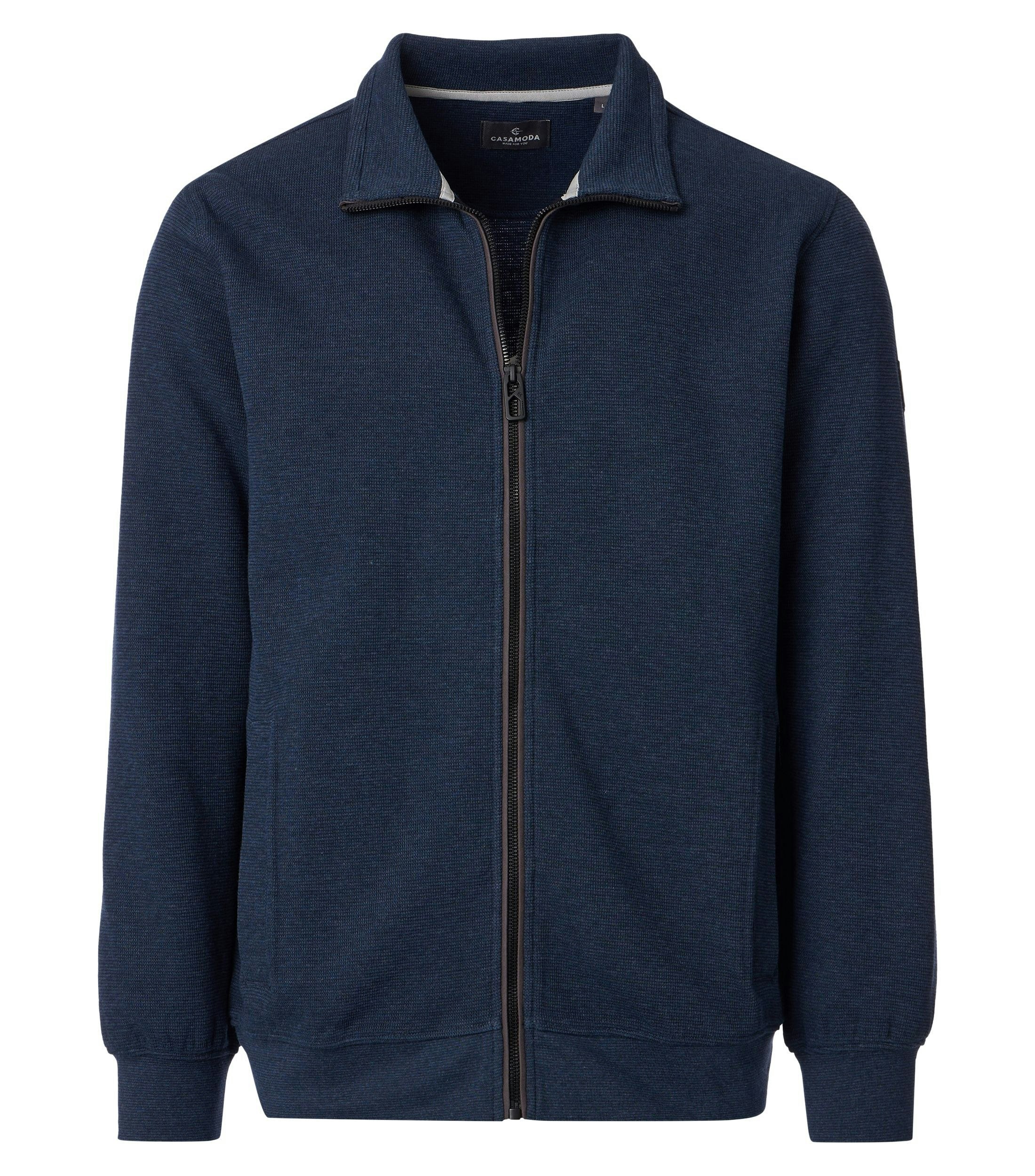 Eine Sweatweste im uni Muster in der Farbe Blau