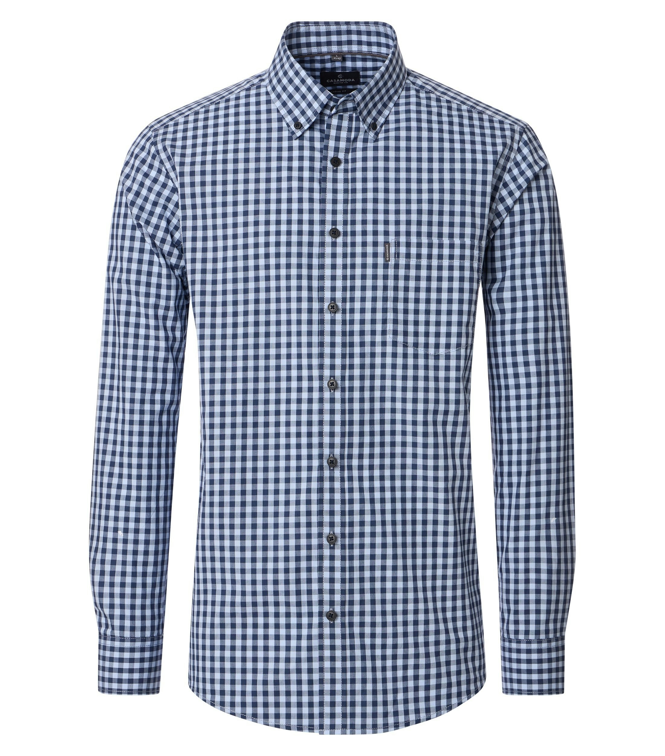 Ein Freizeithemd im kariert Muster in der Farbe Blau