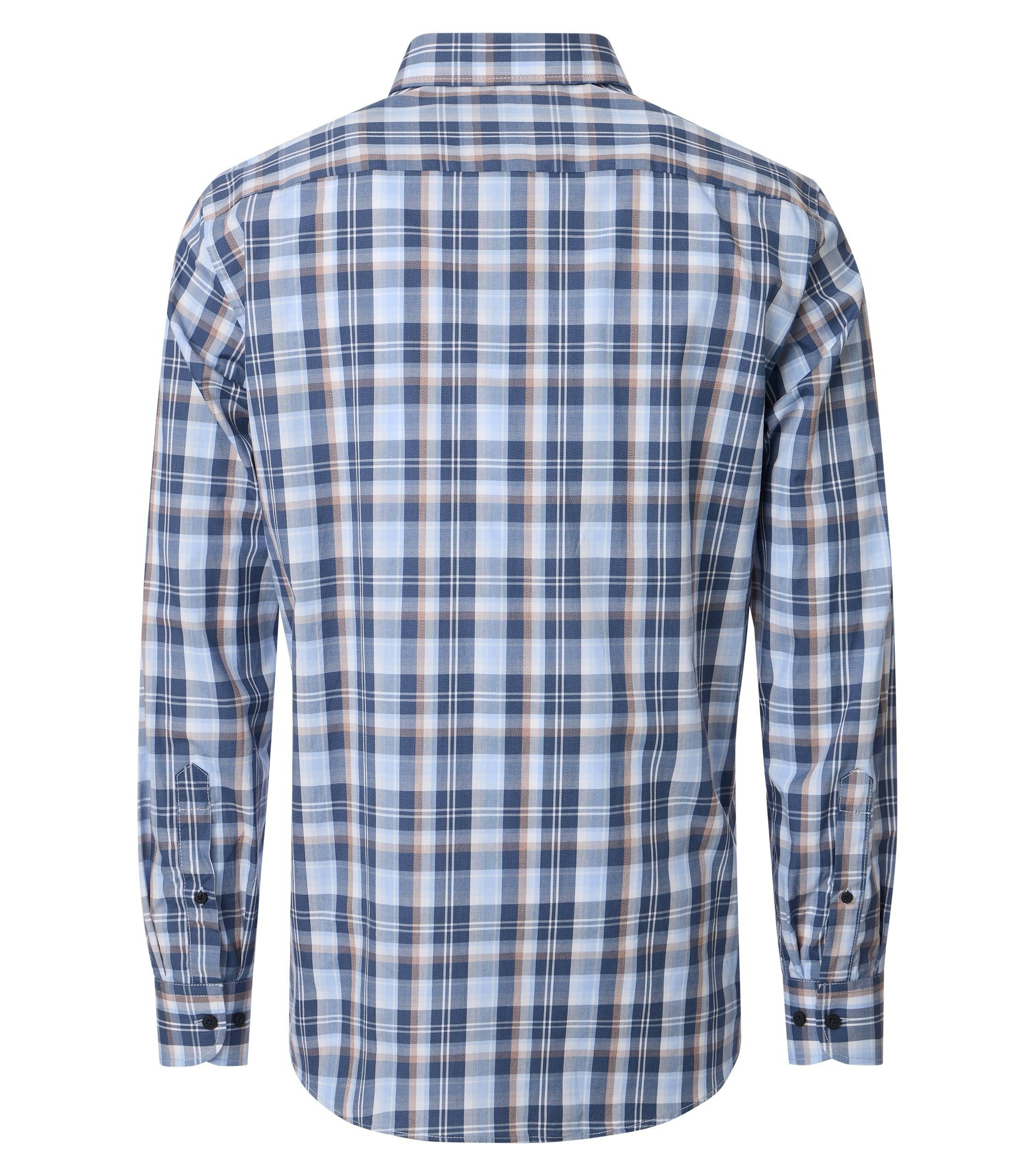 Ein Freizeithemd im kariert Muster in der Farbe Blau