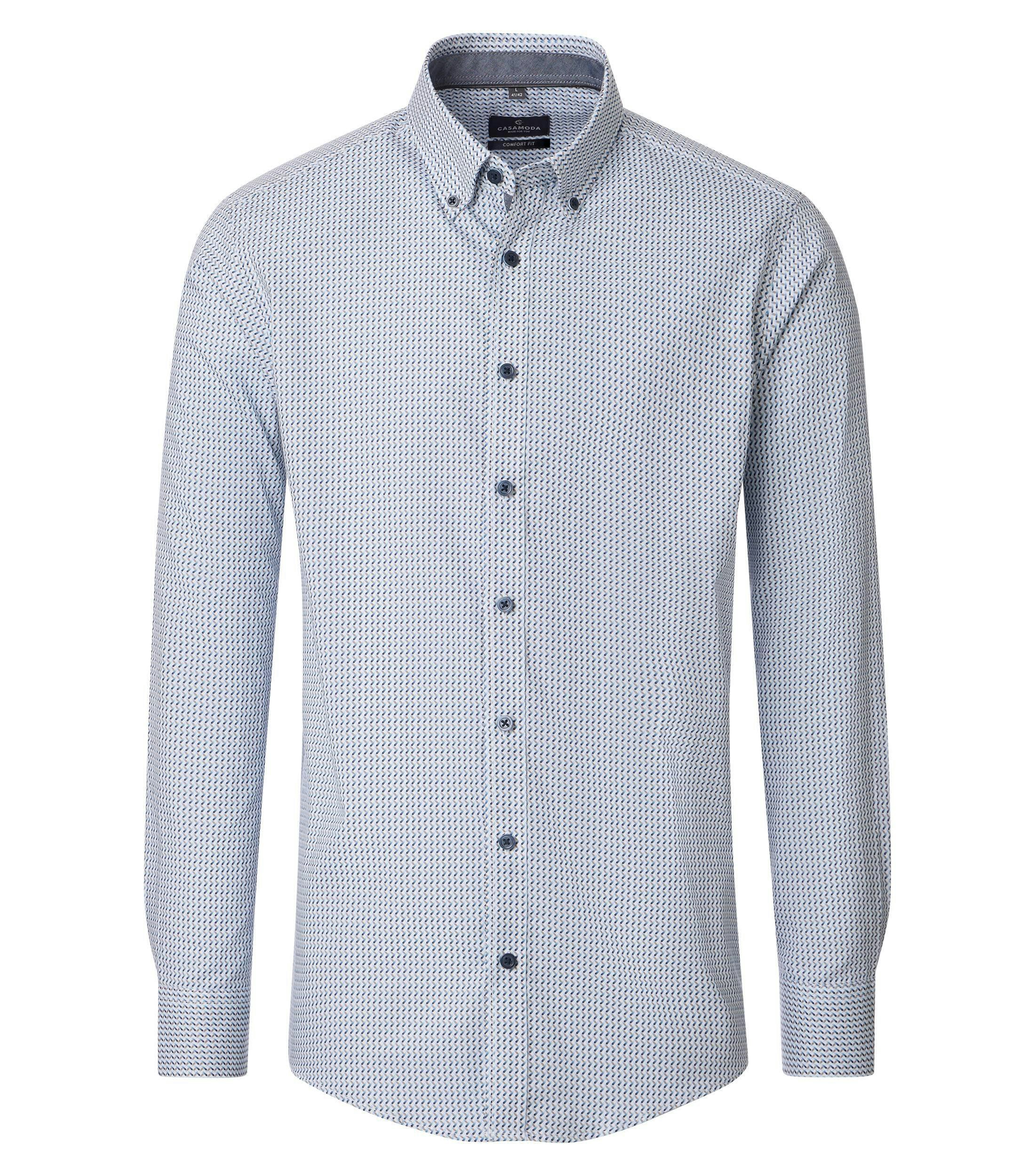 Ein Freizeithemd im Print Muster in der Farbe Hellblau