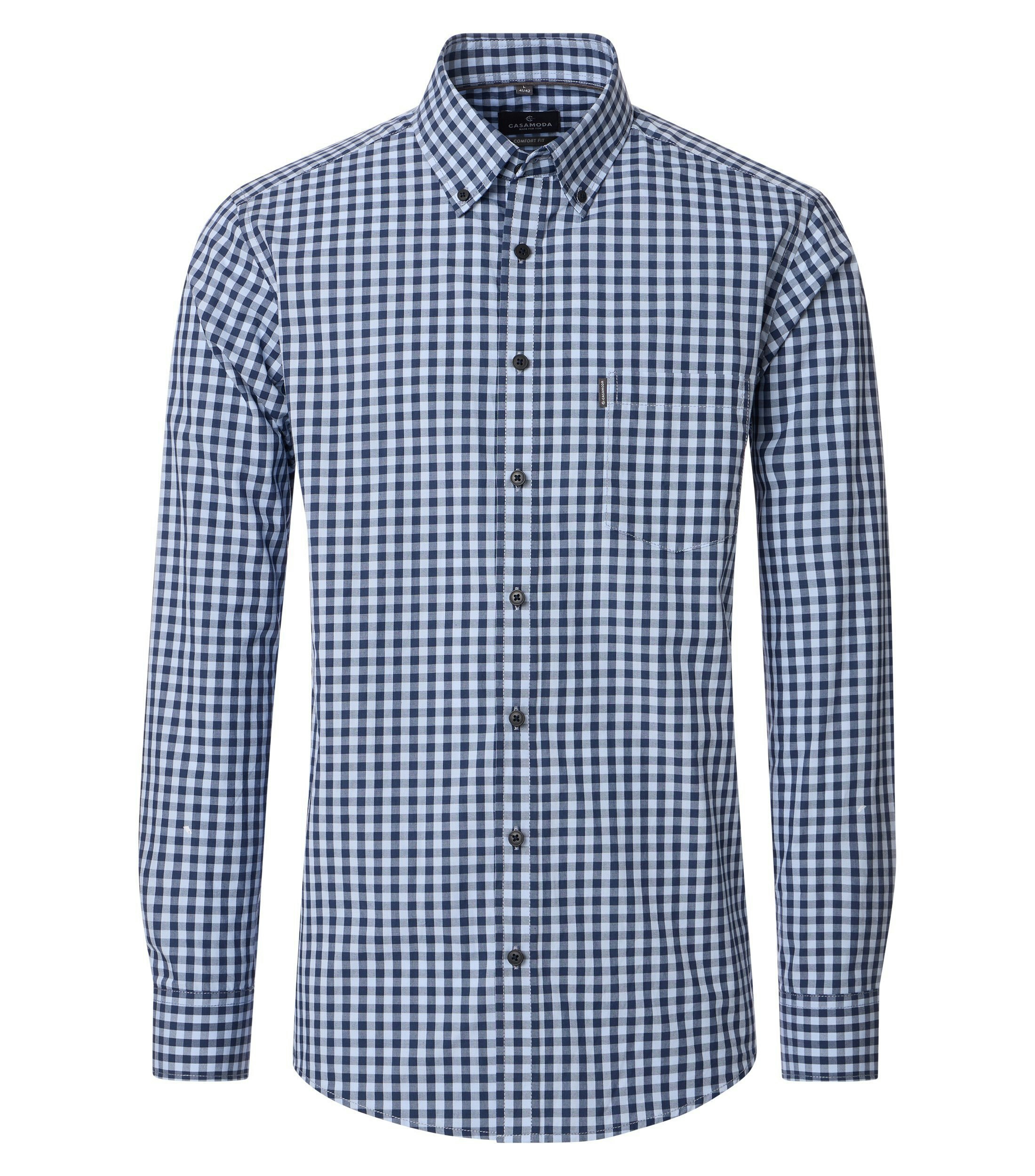 Ein Freizeithemd im kariert Muster in der Farbe Blau