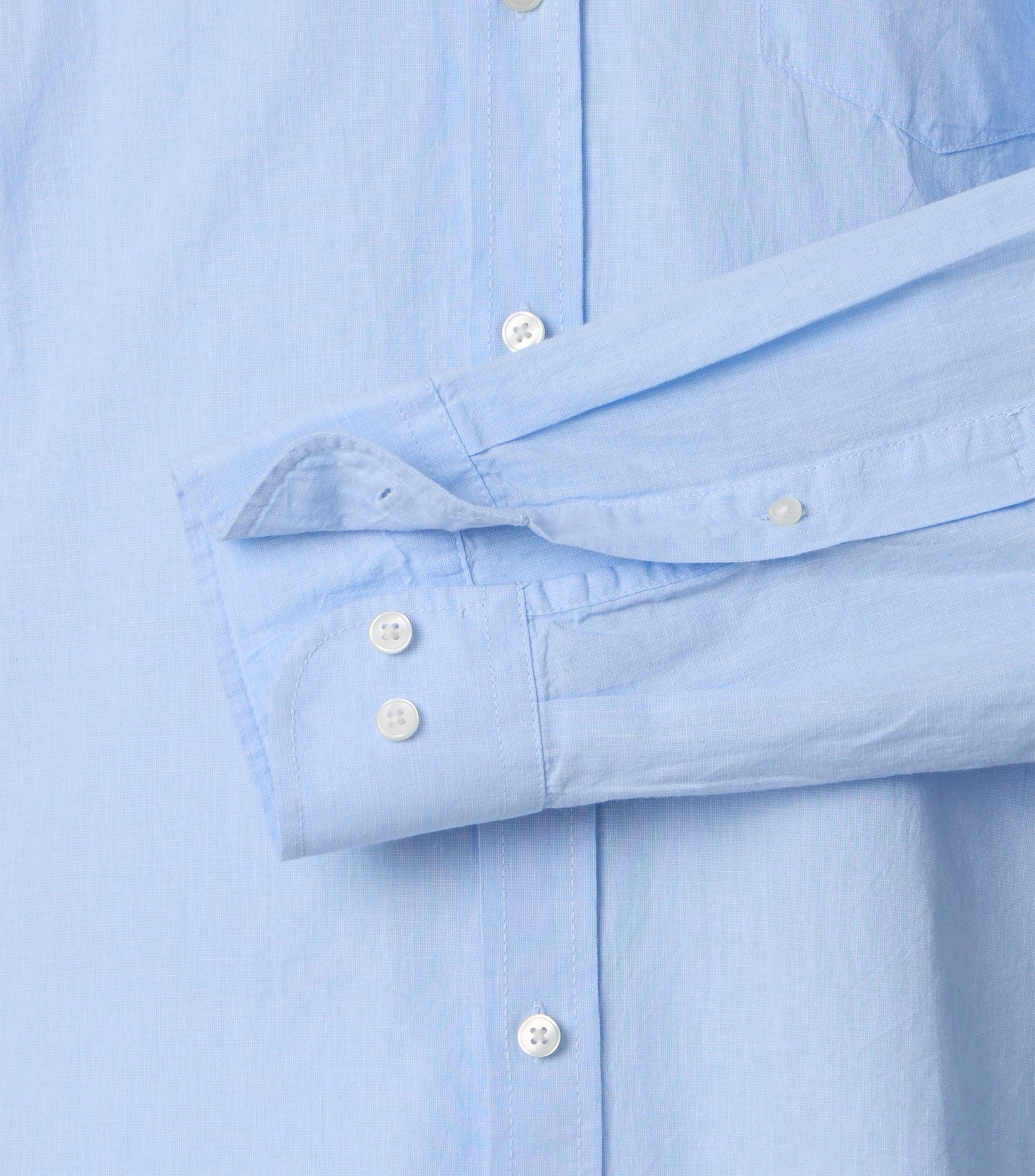Freizeithemd im unifarbenen Design in der Farbe Blau