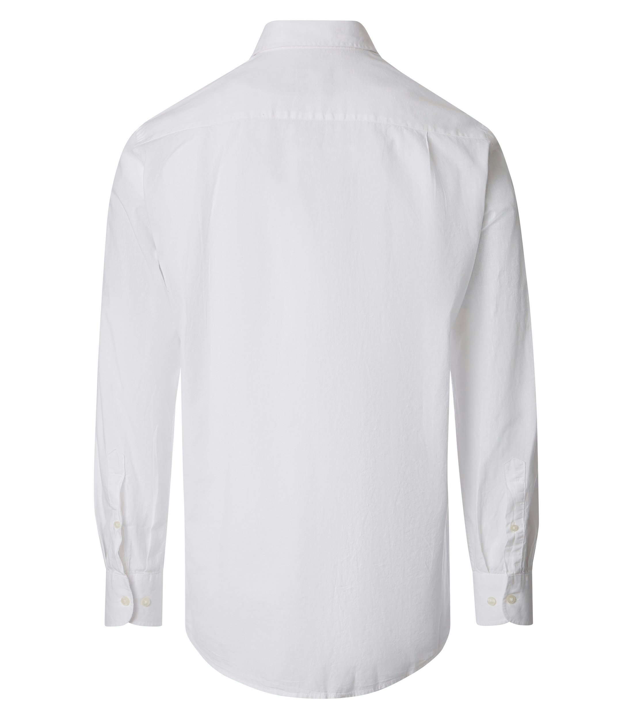 Ein Freizeithemd im uni Muster in der Farbe Weiß