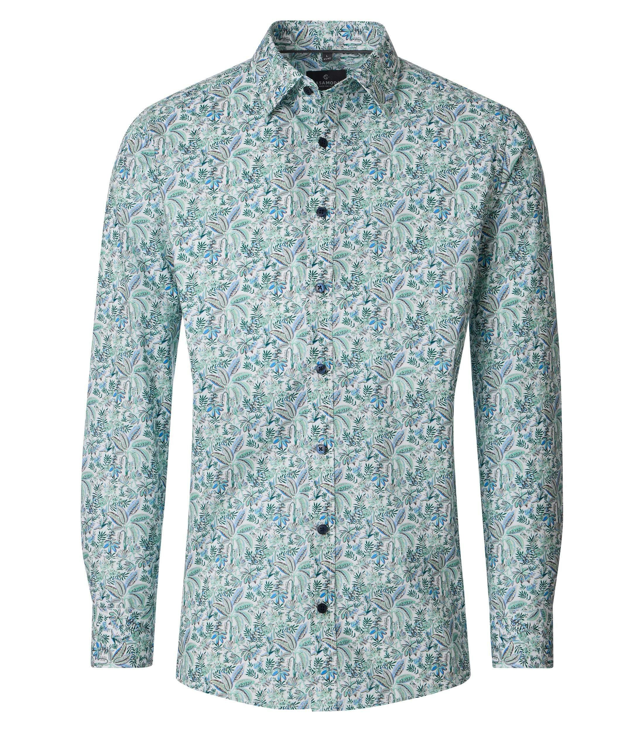Ein Freizeithemd im Print Muster in der Farbe Grün