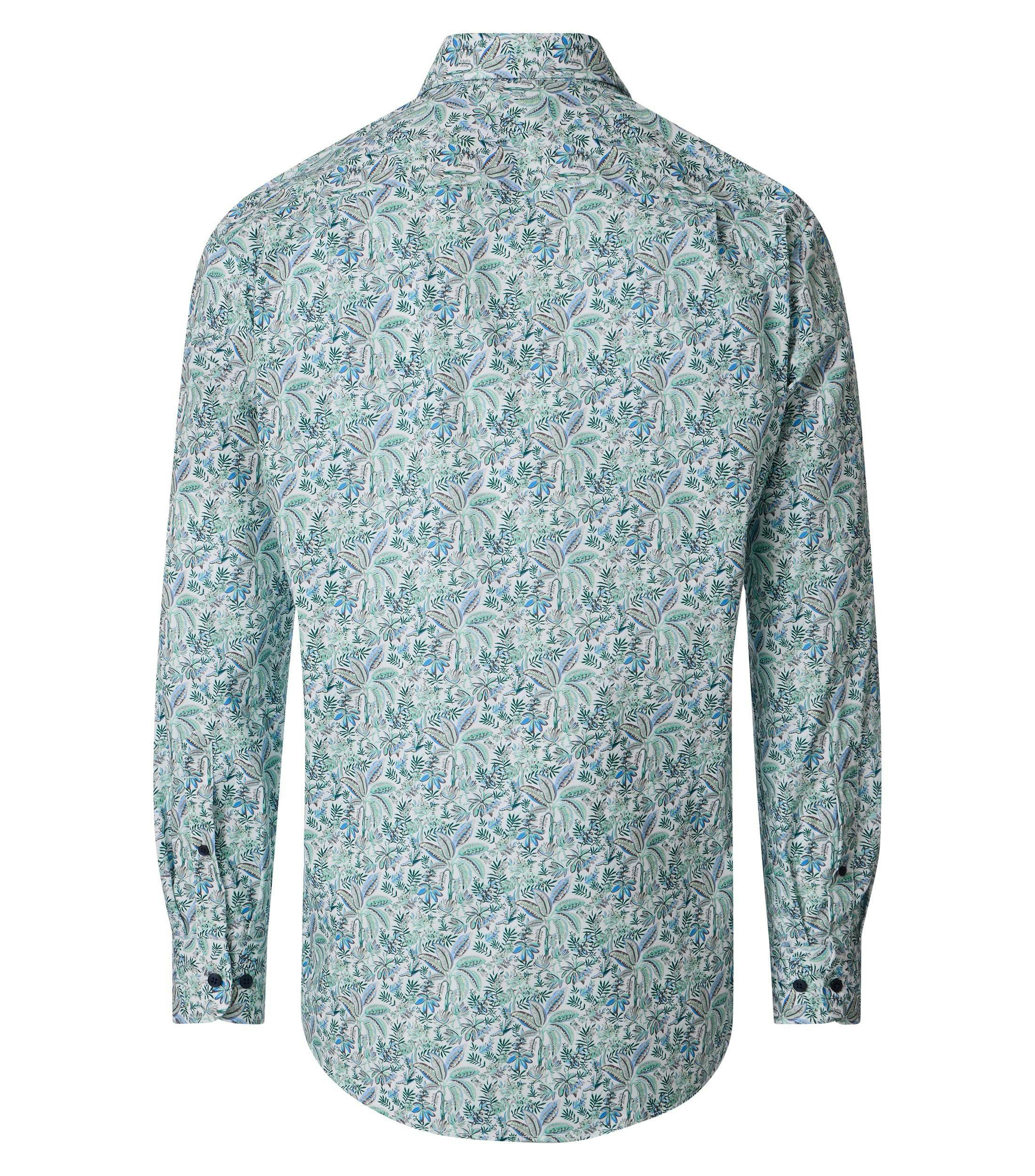 Ein Freizeithemd im Print Muster in der Farbe Grün