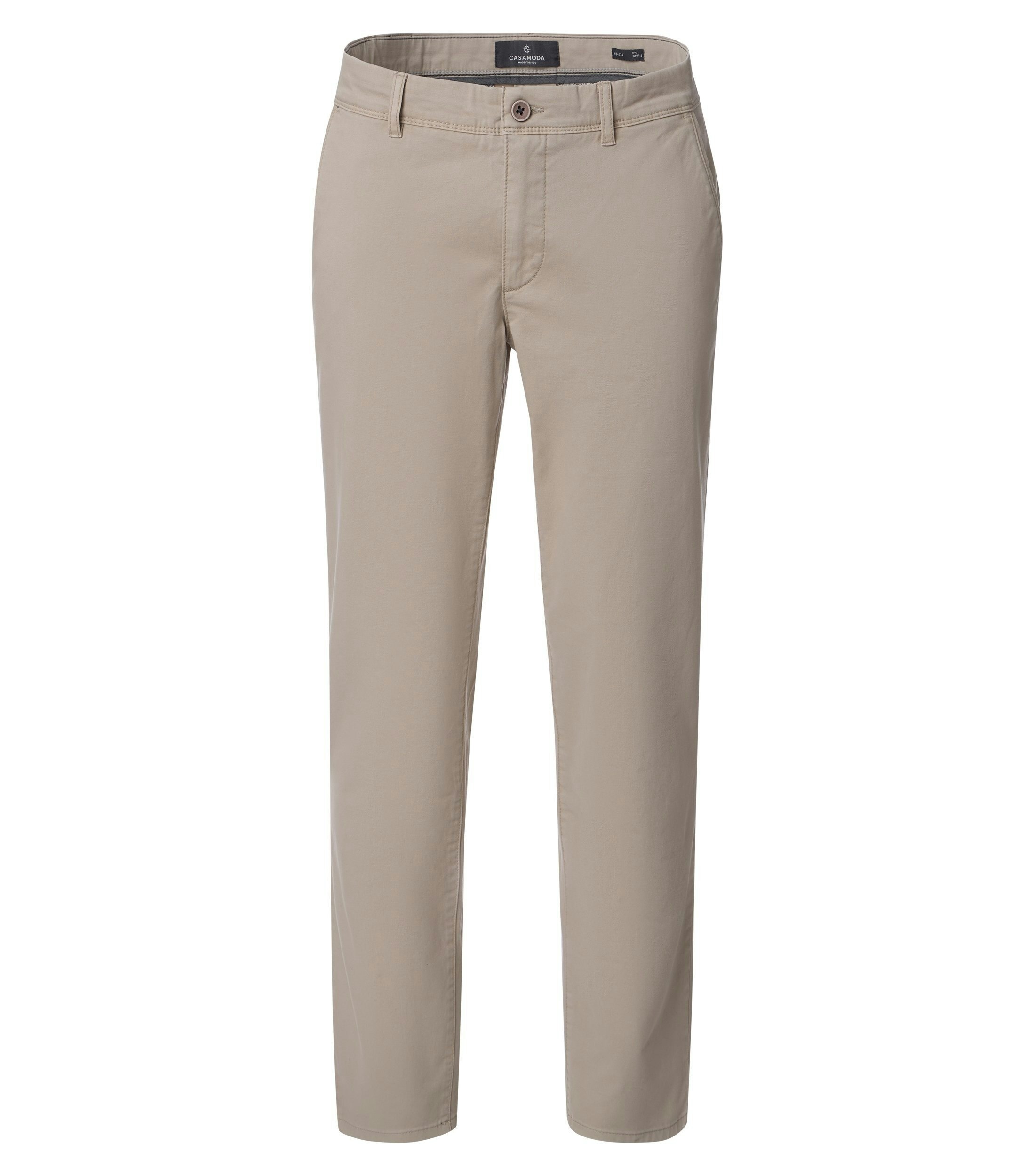 Eine Chino im uni Muster in der Farbe Champagner Beige