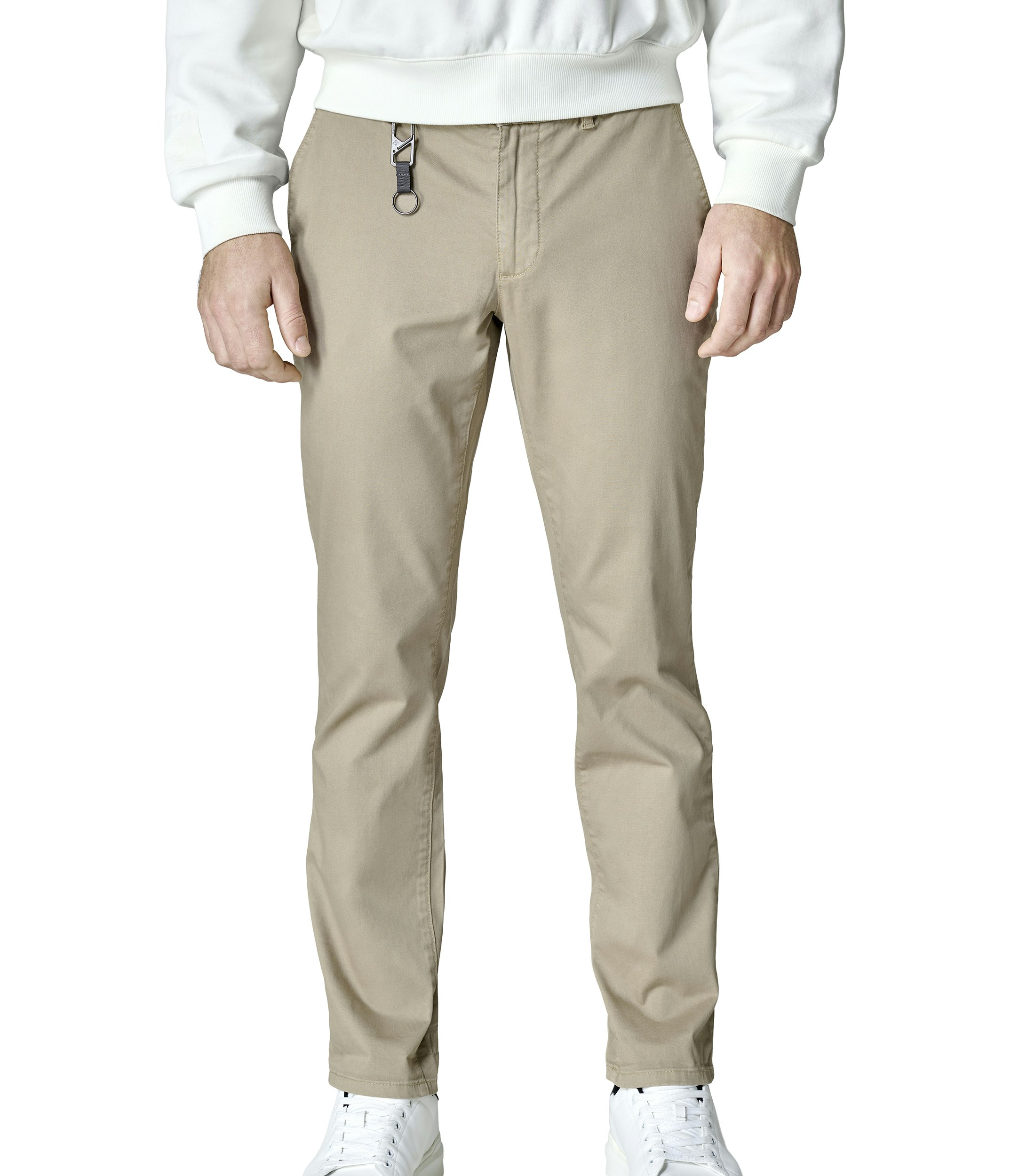 Eine Chino im uni Muster in der Farbe Beige