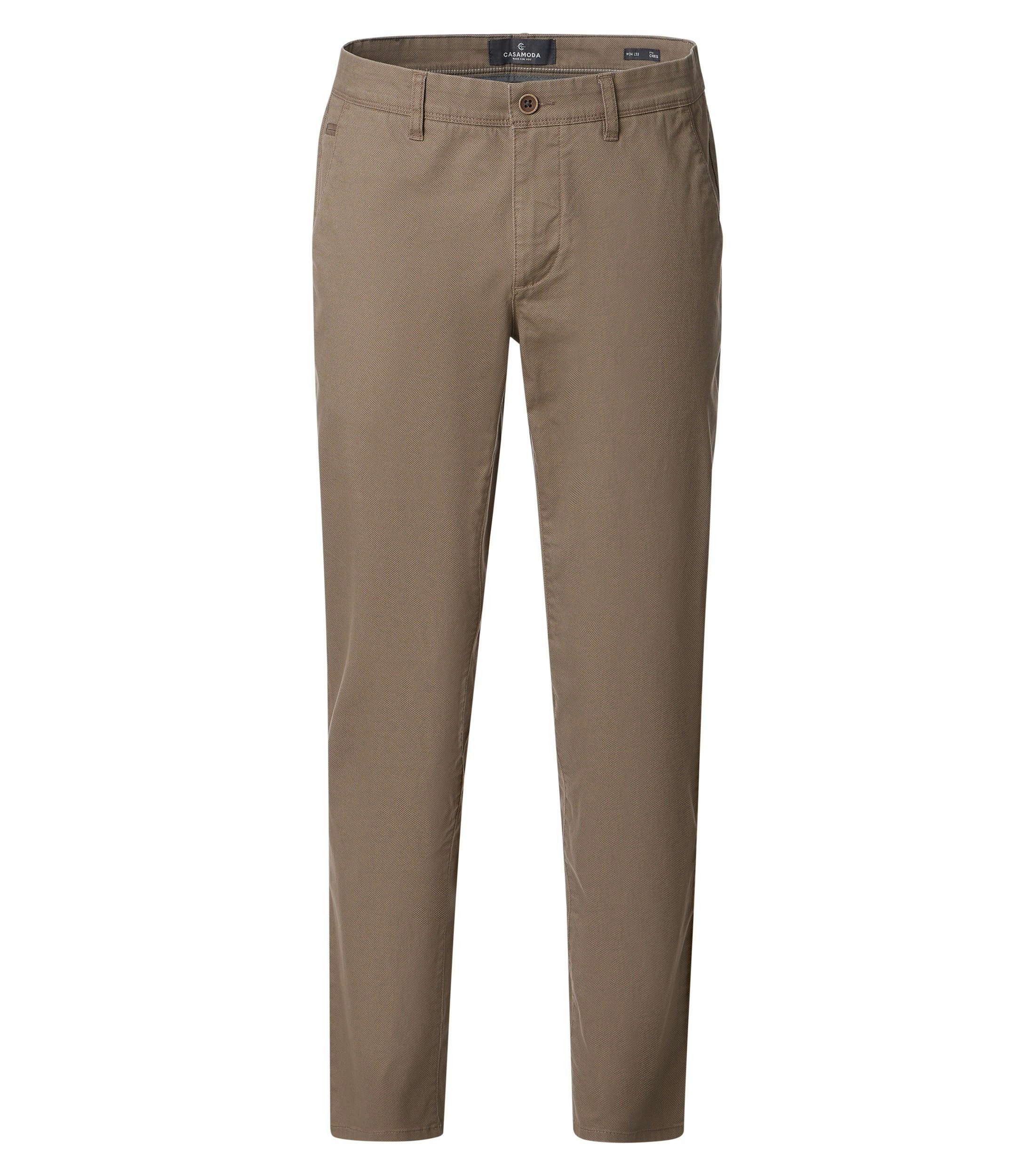 Chino im unifarbenen Design in der Farbe Hellbraun