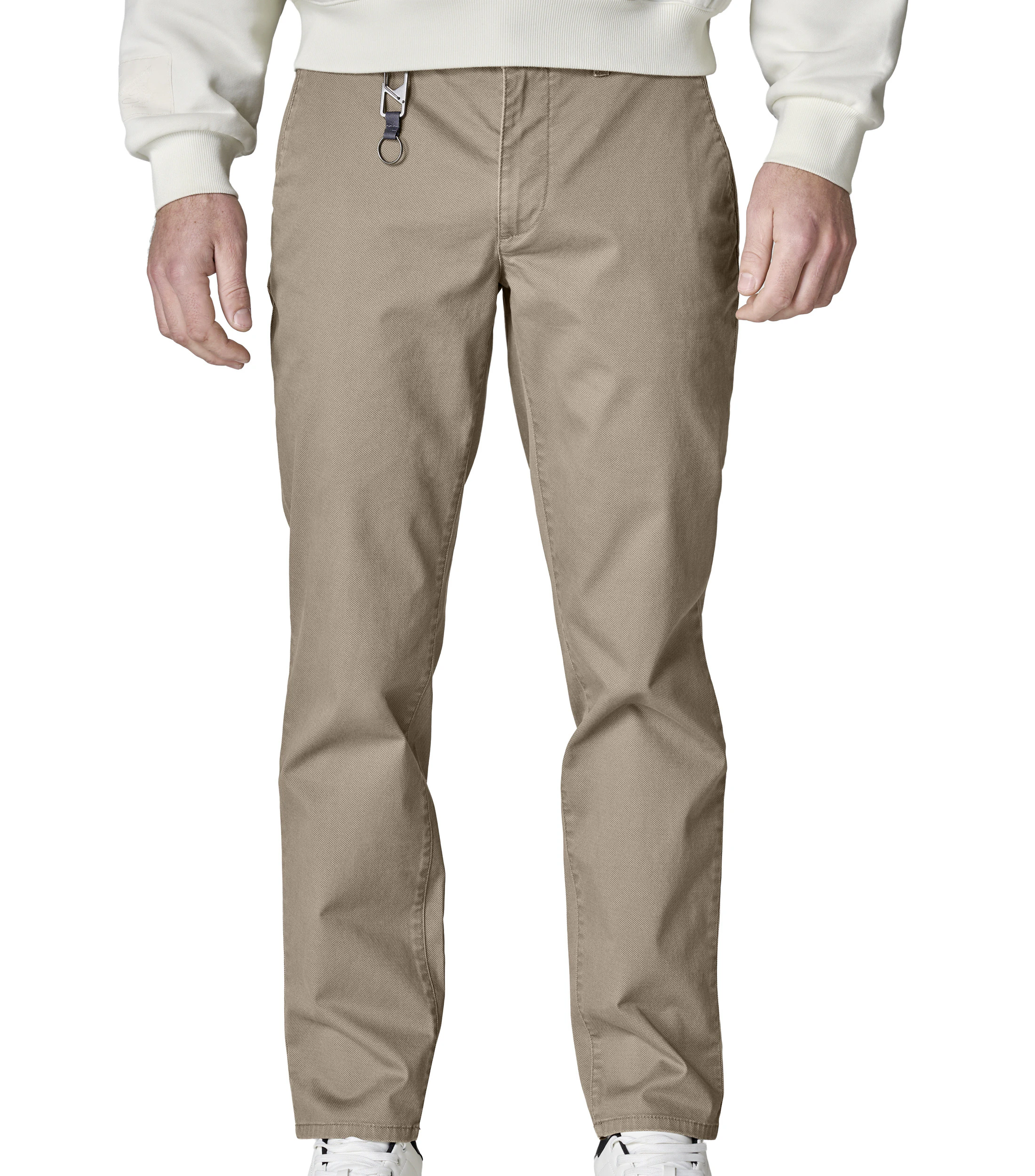 Chino im unifarbenen Design in der Farbe Hellbraun