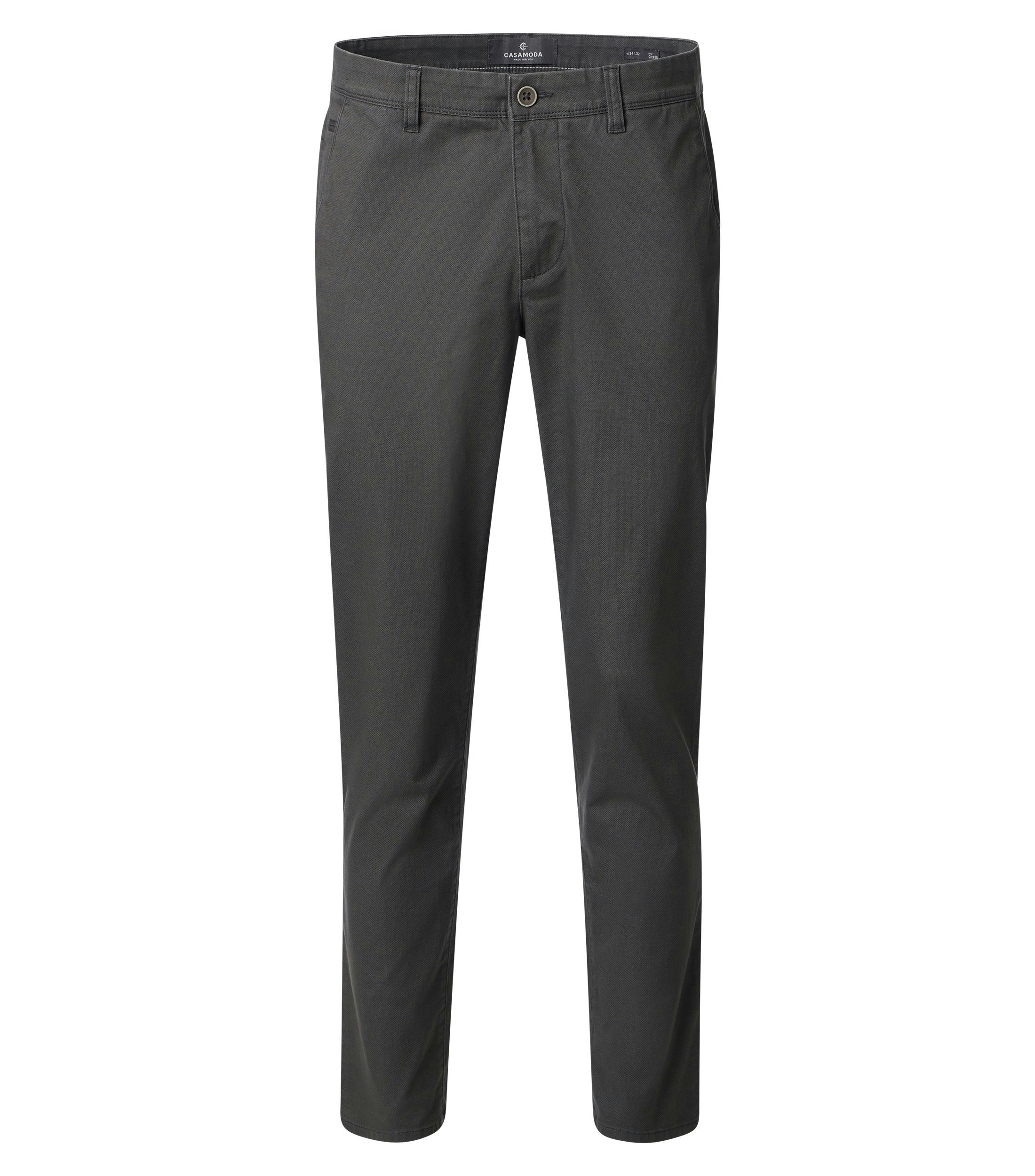 Chino im unifarbenen Design in der Farbe Eukalyptus