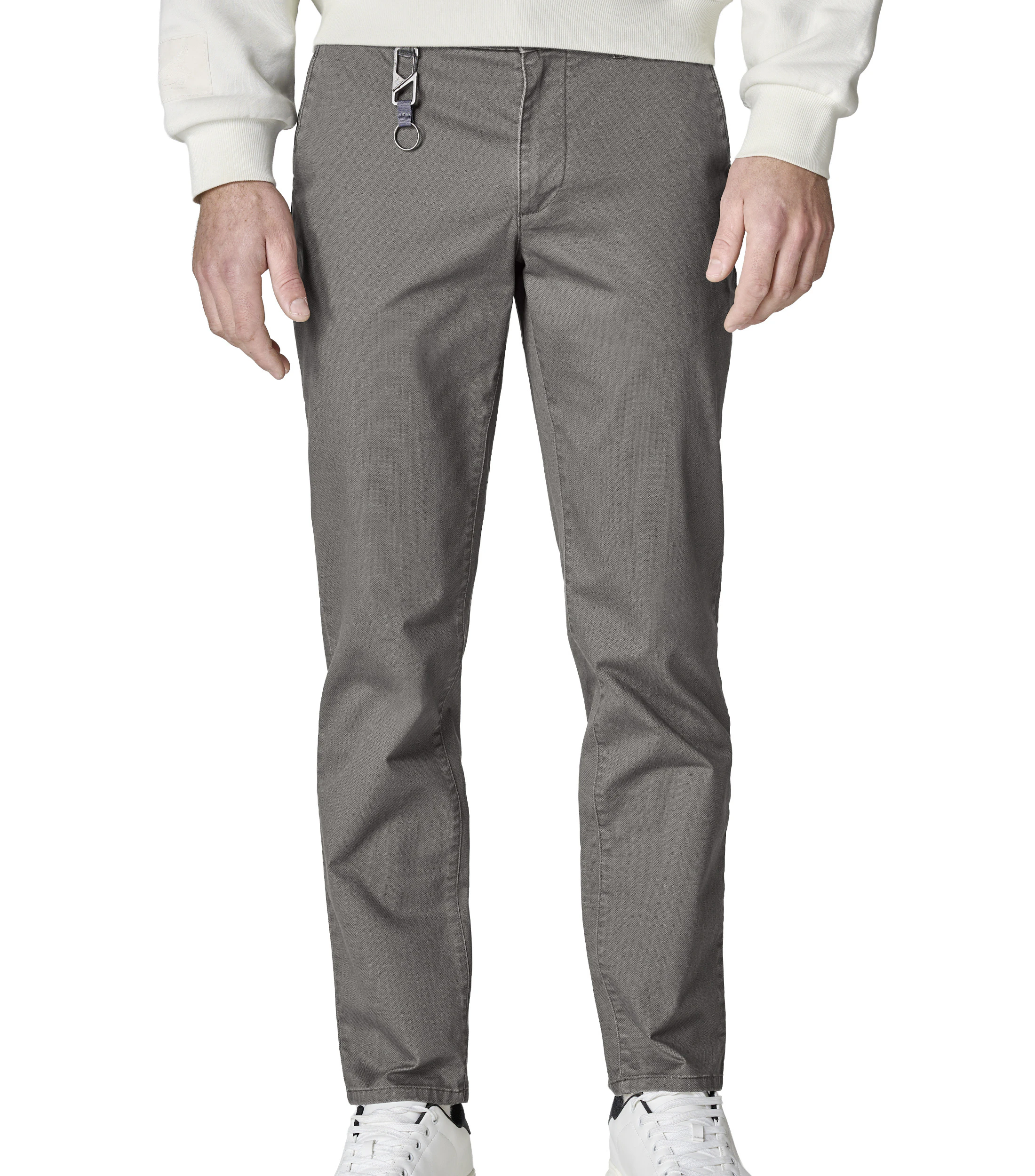 Chino im unifarbenen Design in der Farbe Eukalyptus