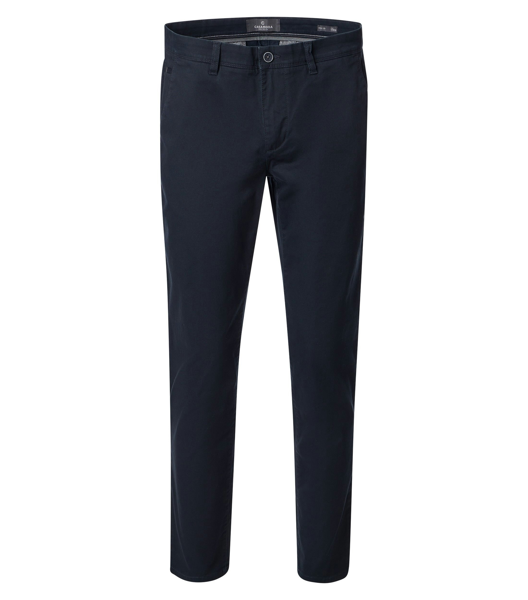 Chino im unifarbenen Design in der Farbe Kobaltblau
