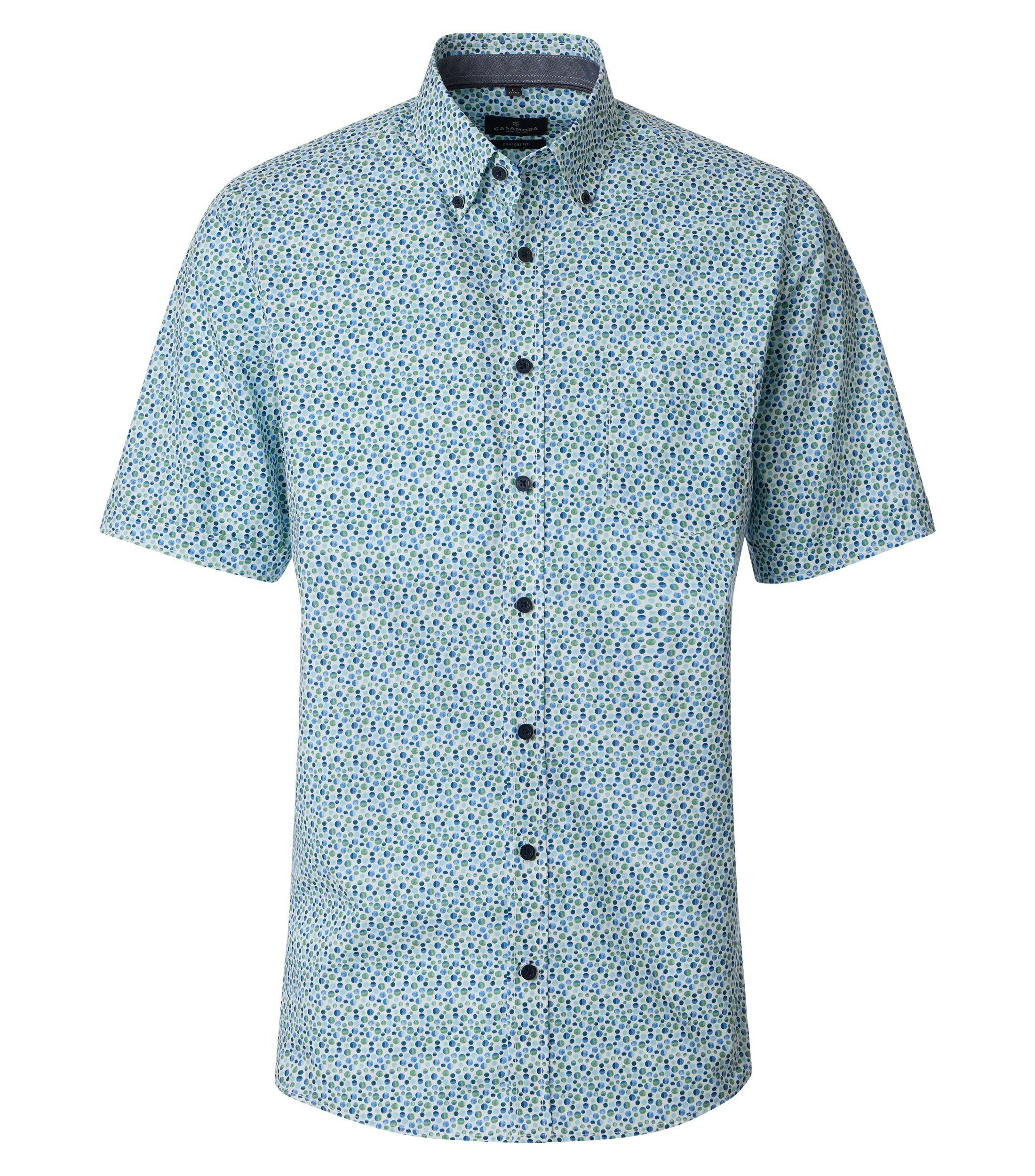 Ein Freizeithemd im Print Muster in der Farbe Grün
