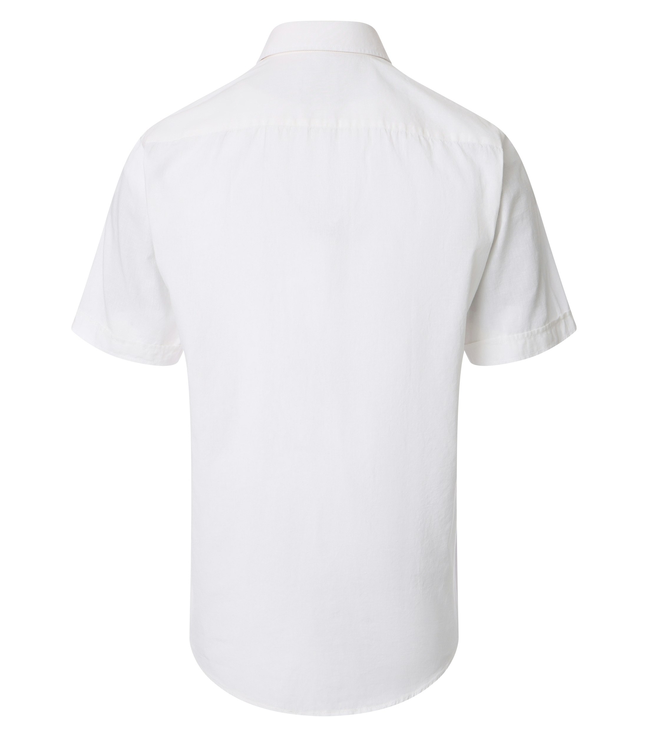 Ein Freizeithemd im uni Muster in der Farbe Weiß