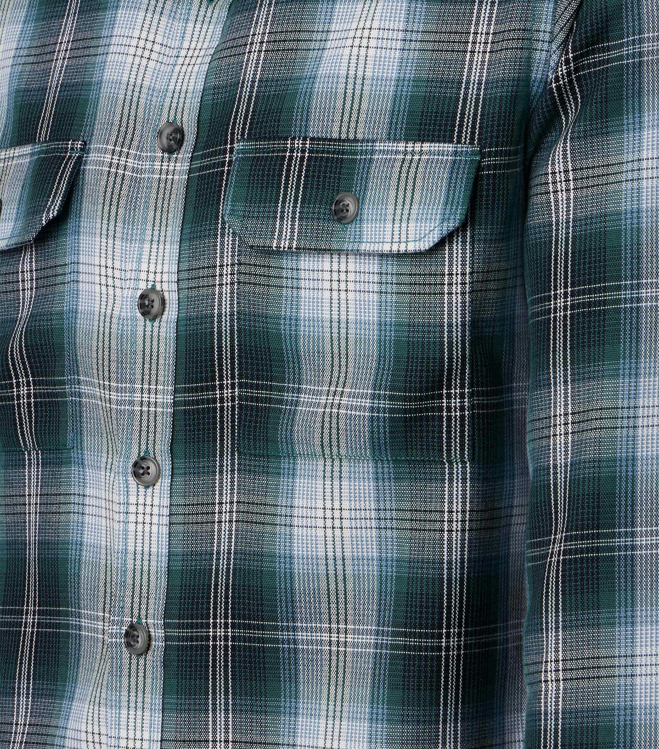 Hemdjacke im karierten Muster in der Farbe Grün