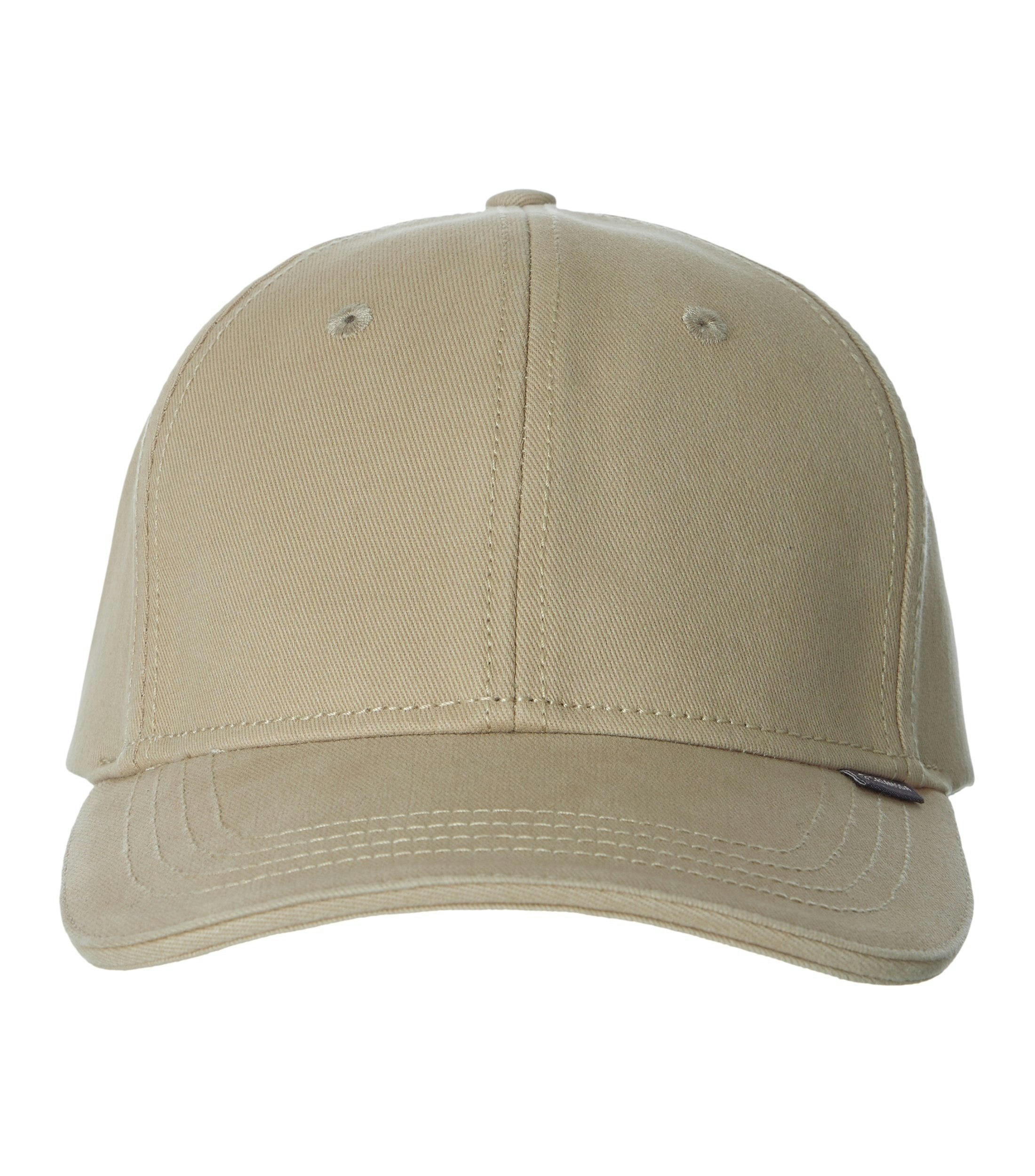 Eine Cap im uni Muster in der Farbe Beige