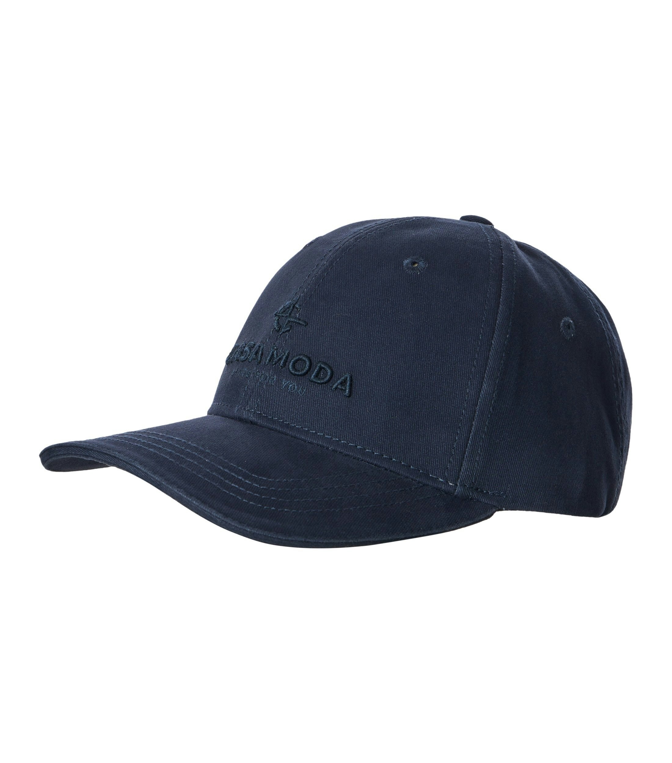 Eine Cap im uni Muster in der Farbe Dunkelblau