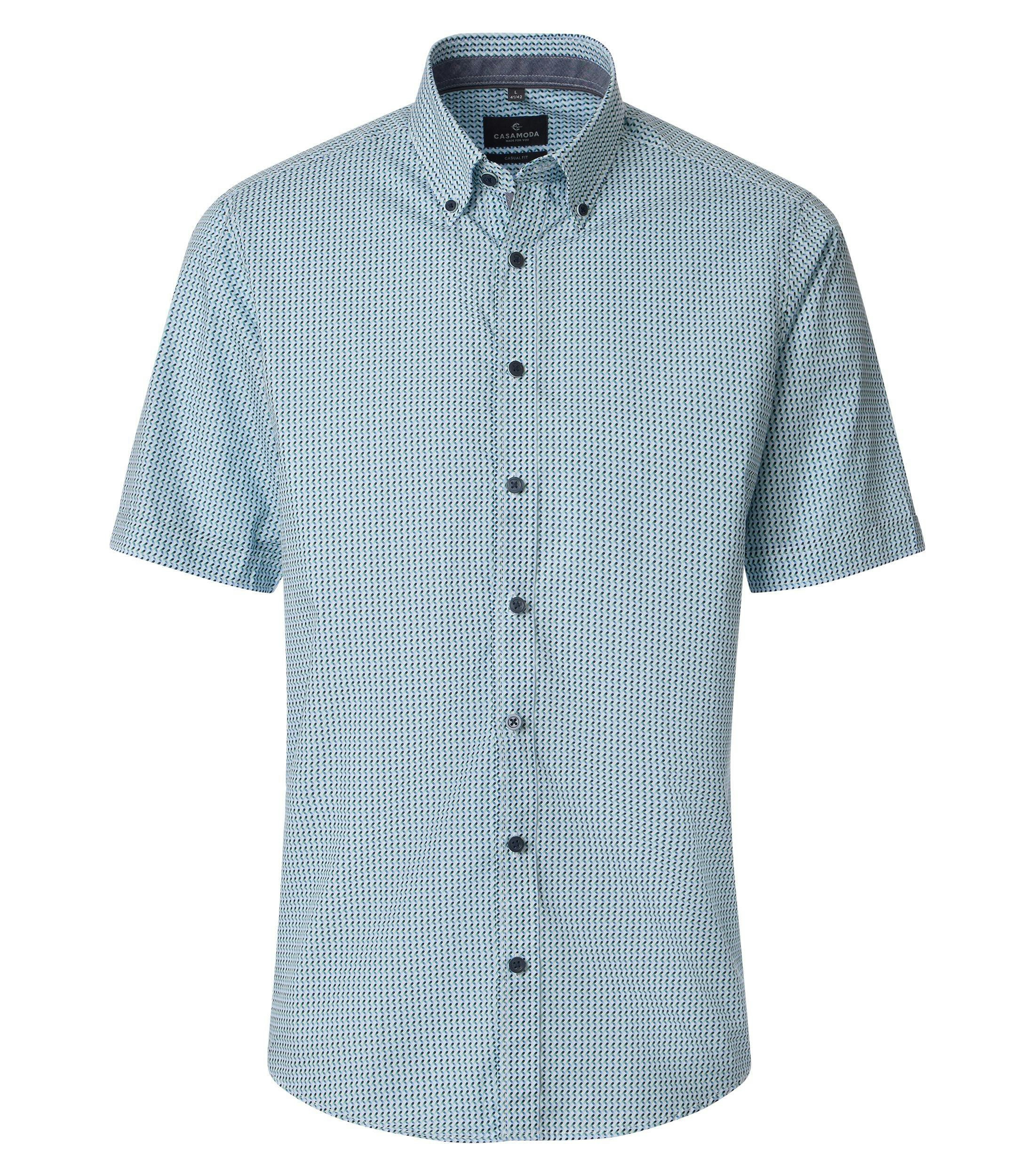 Ein Freizeithemd im Print Muster in der Farbe Blau