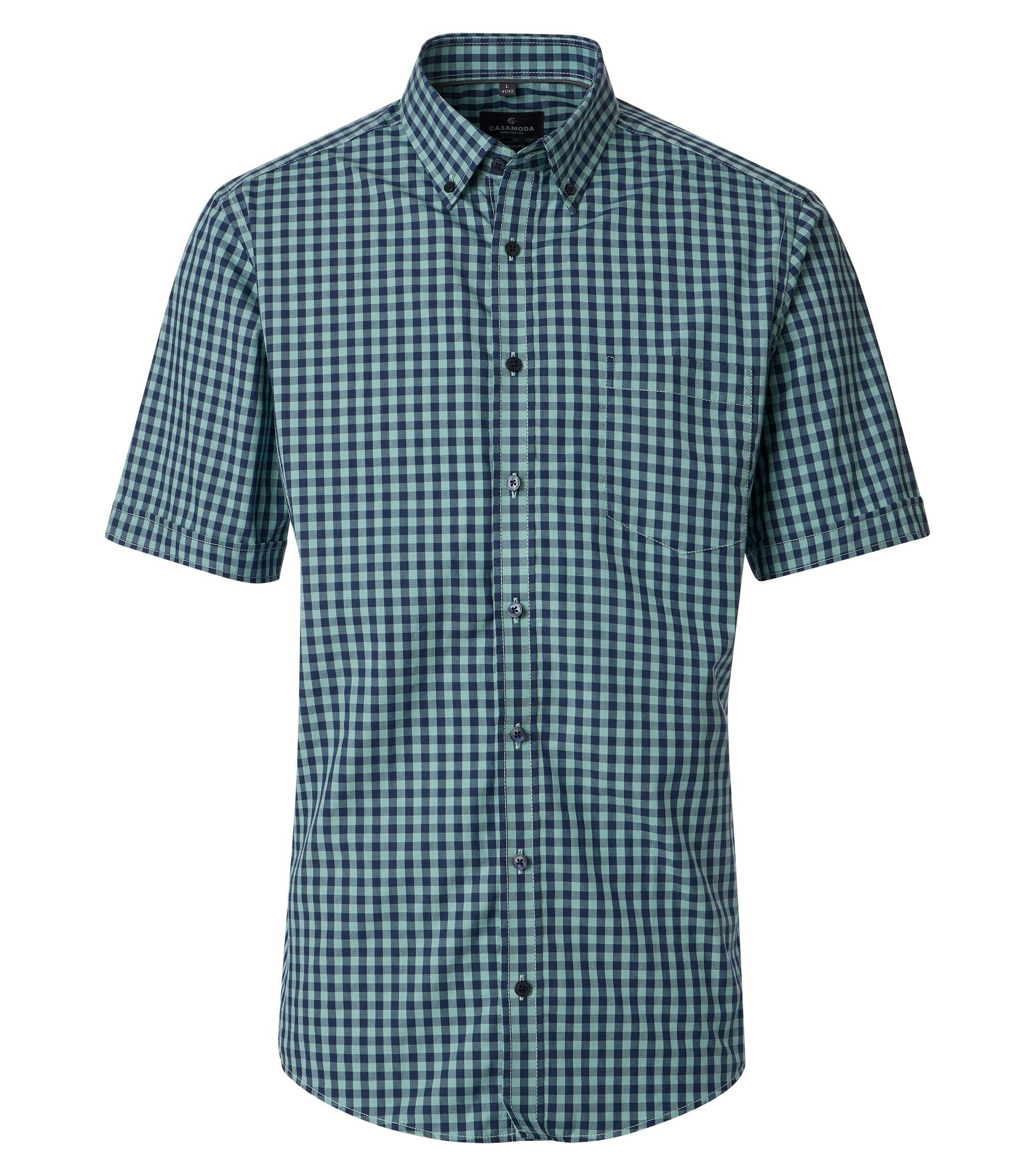 Ein Freizeithemd im kariert Muster in der Farbe Grün