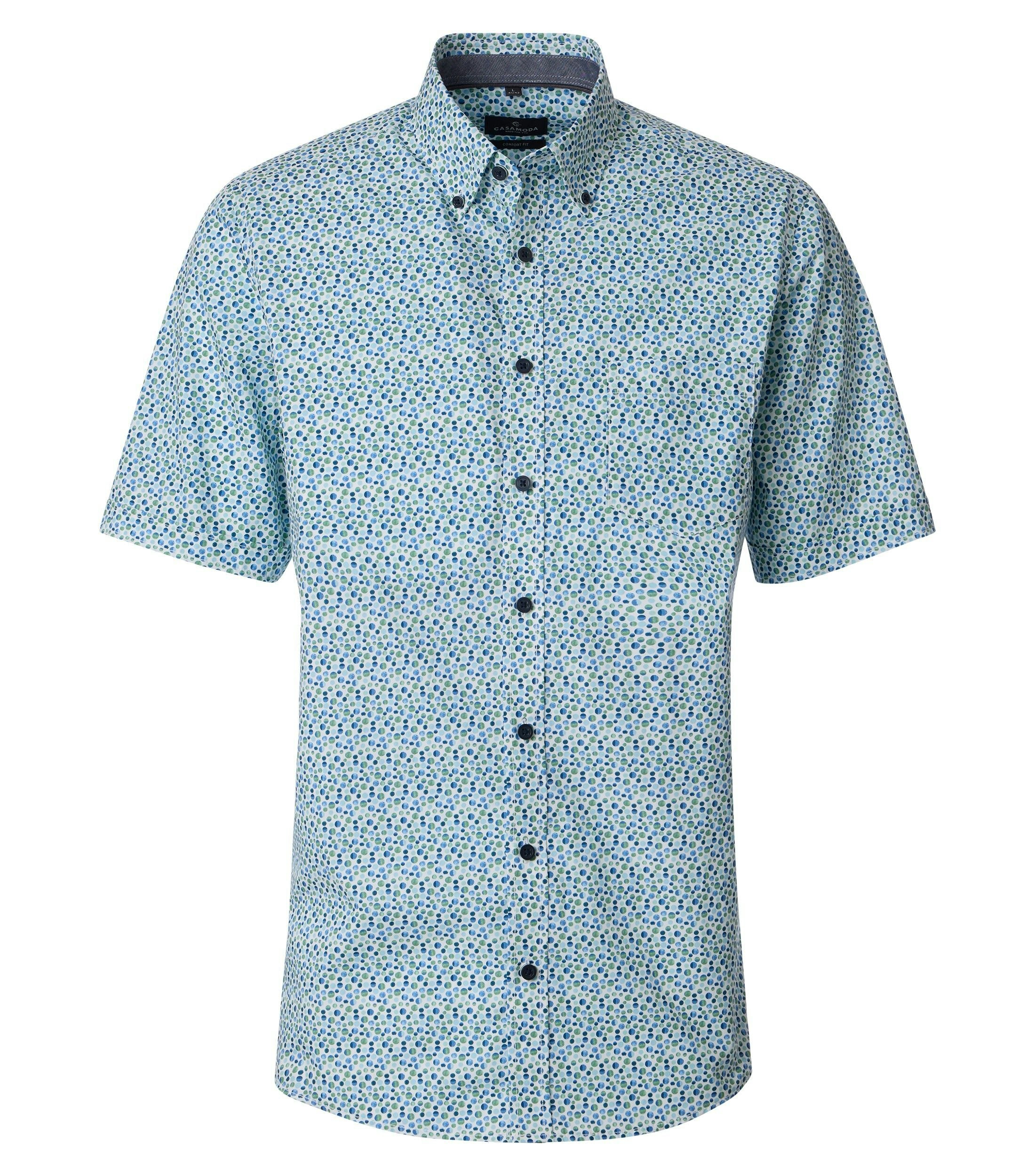 Ein Freizeithemd im Print Muster in der Farbe Grün
