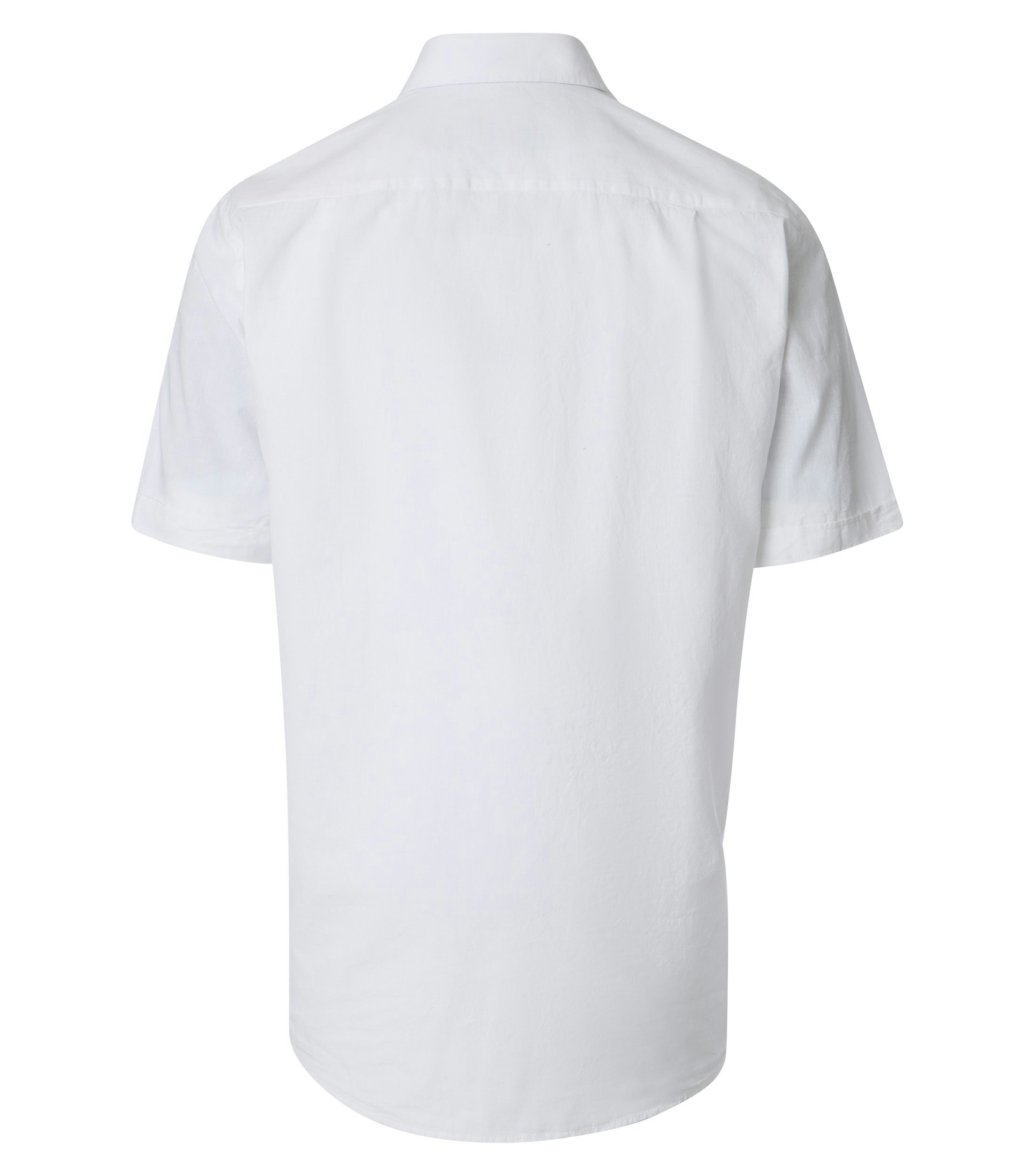 Ein Freizeithemd im uni Muster in der Farbe Weiß