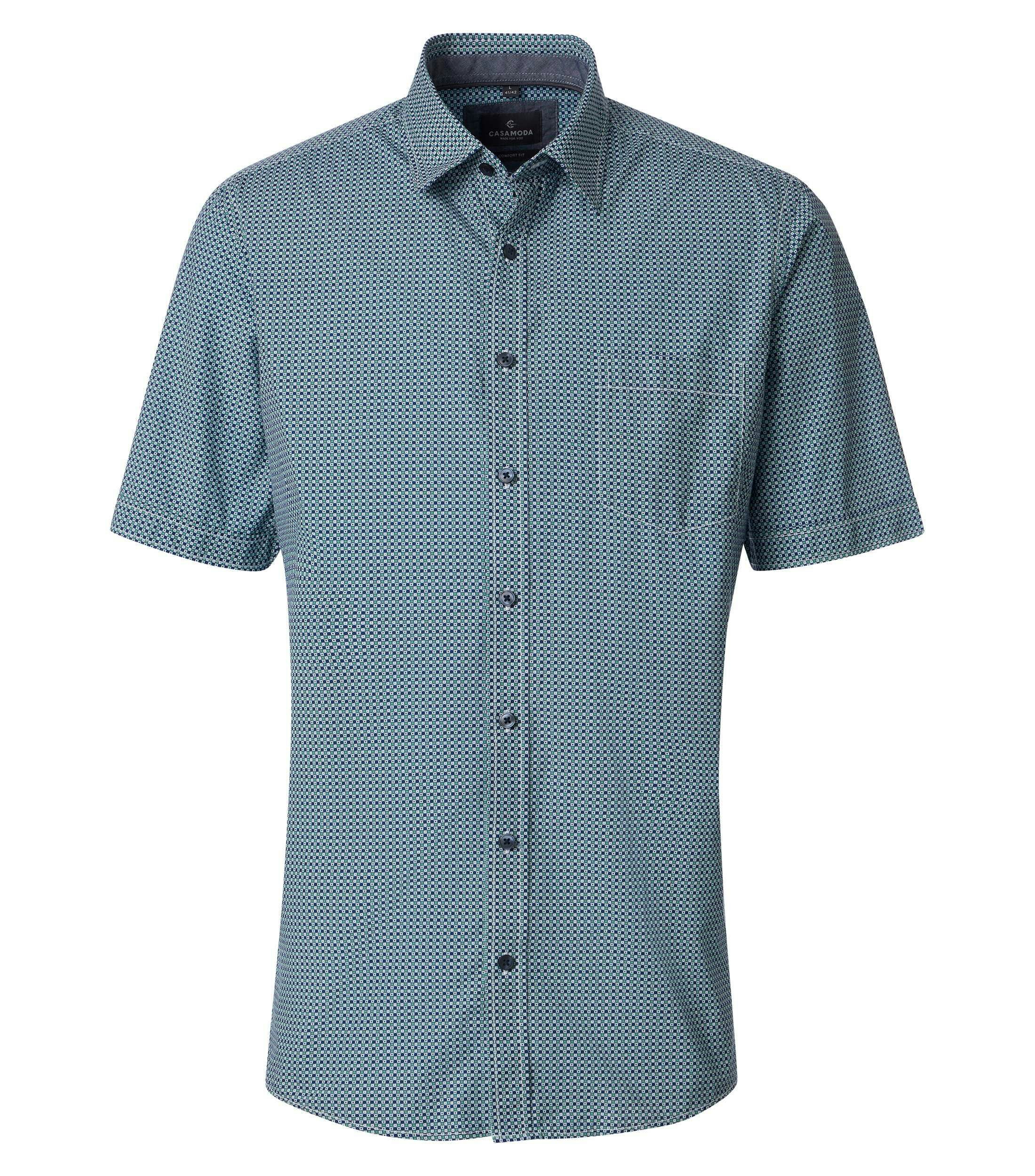 Ein Freizeithemd im Print Muster in der Farbe Grün