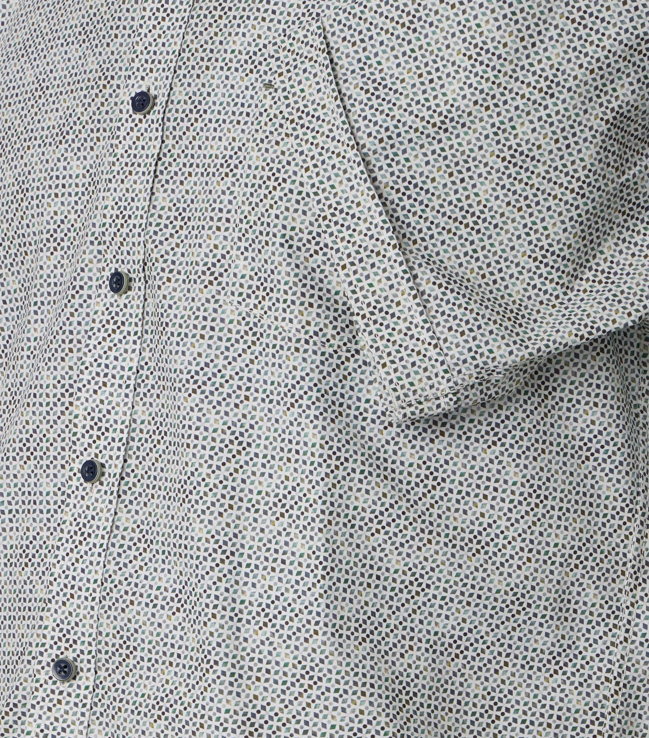 Freizeithemd im Print-Muster in der Farbe Grün