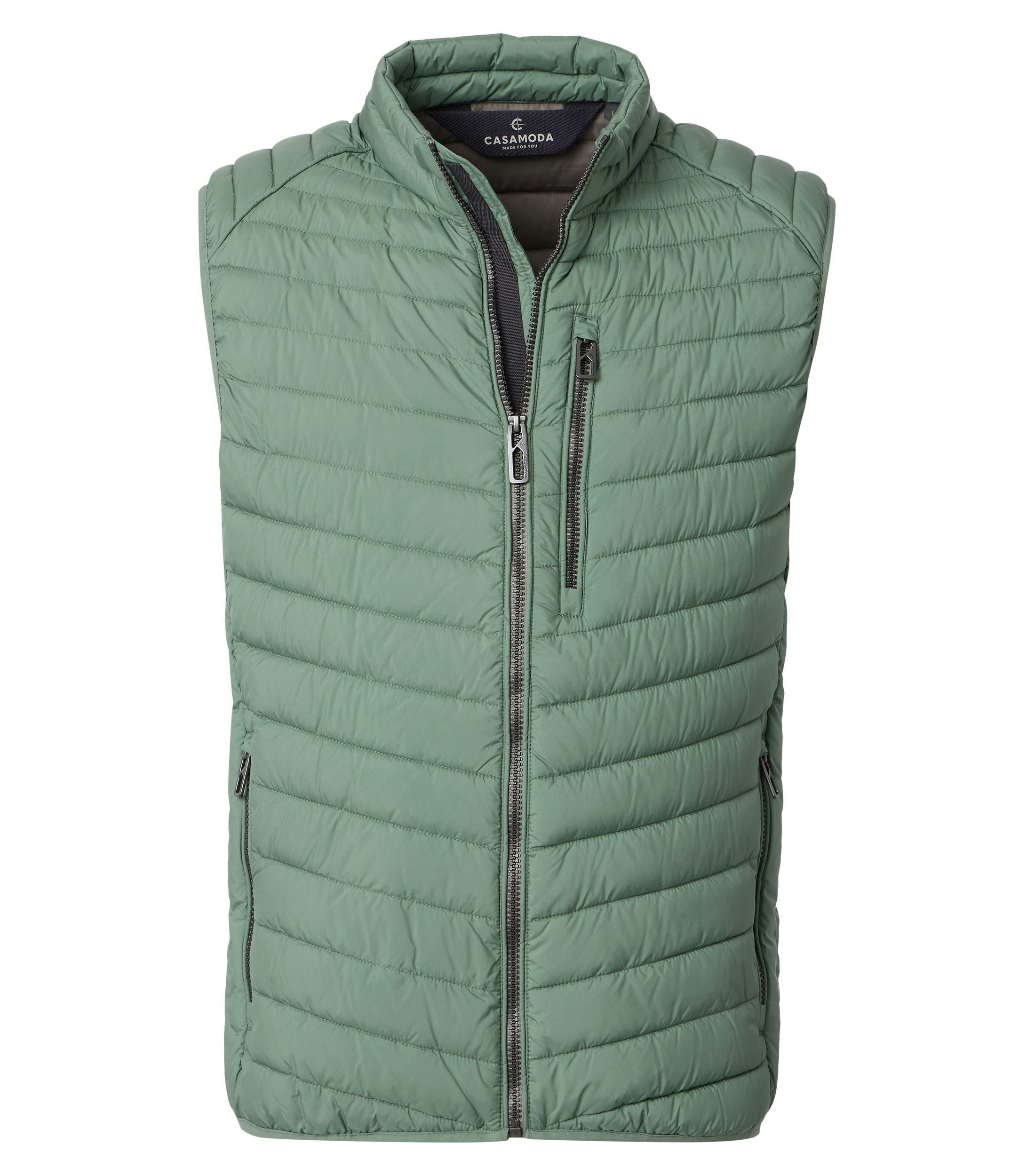 Eine Weste im uni Muster in der Farbe Hellgrün